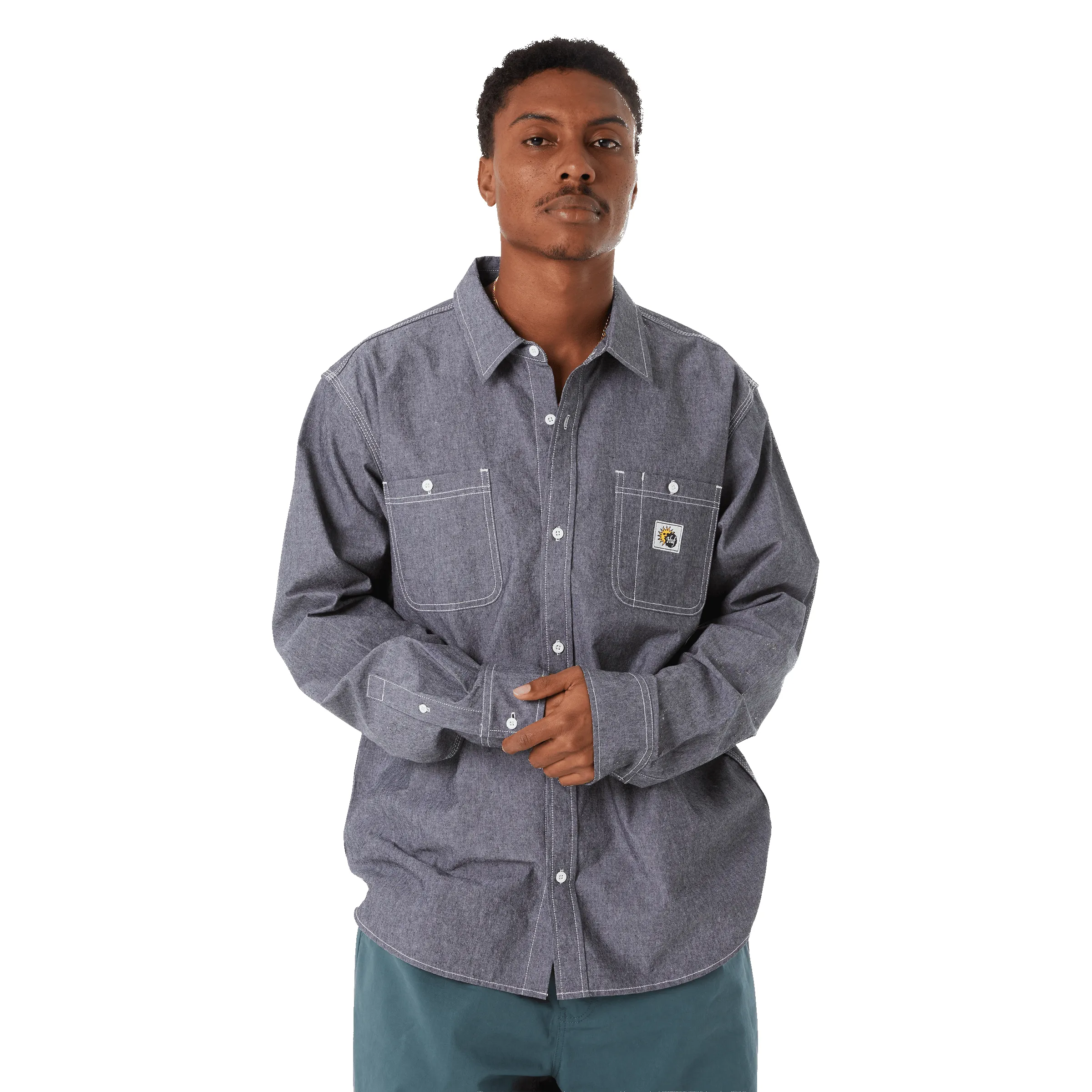 Total Eclipse Chambray Shirt sold by HUF product image thumbnail 4