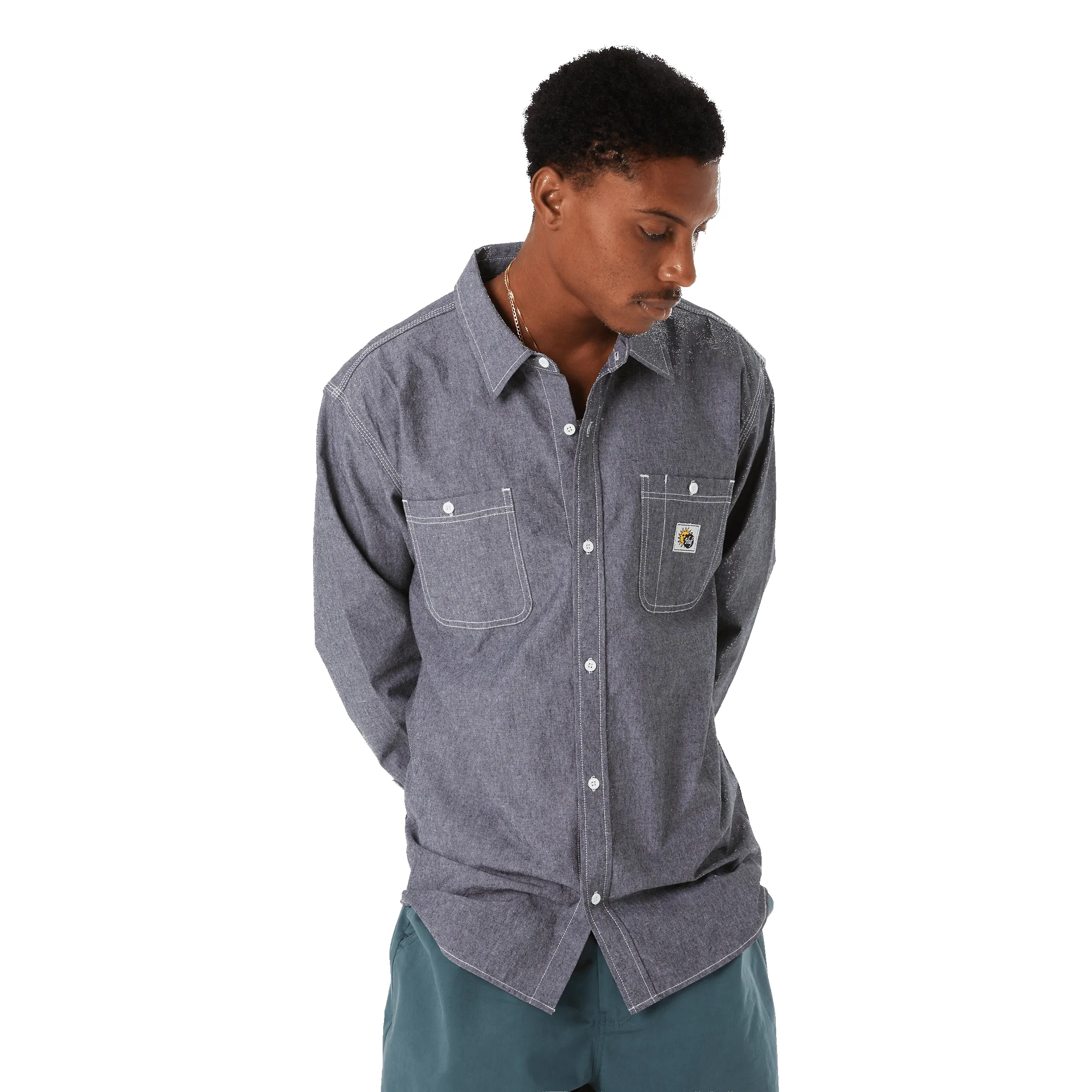 Total Eclipse Chambray Shirt sold by HUF product image thumbnail 5