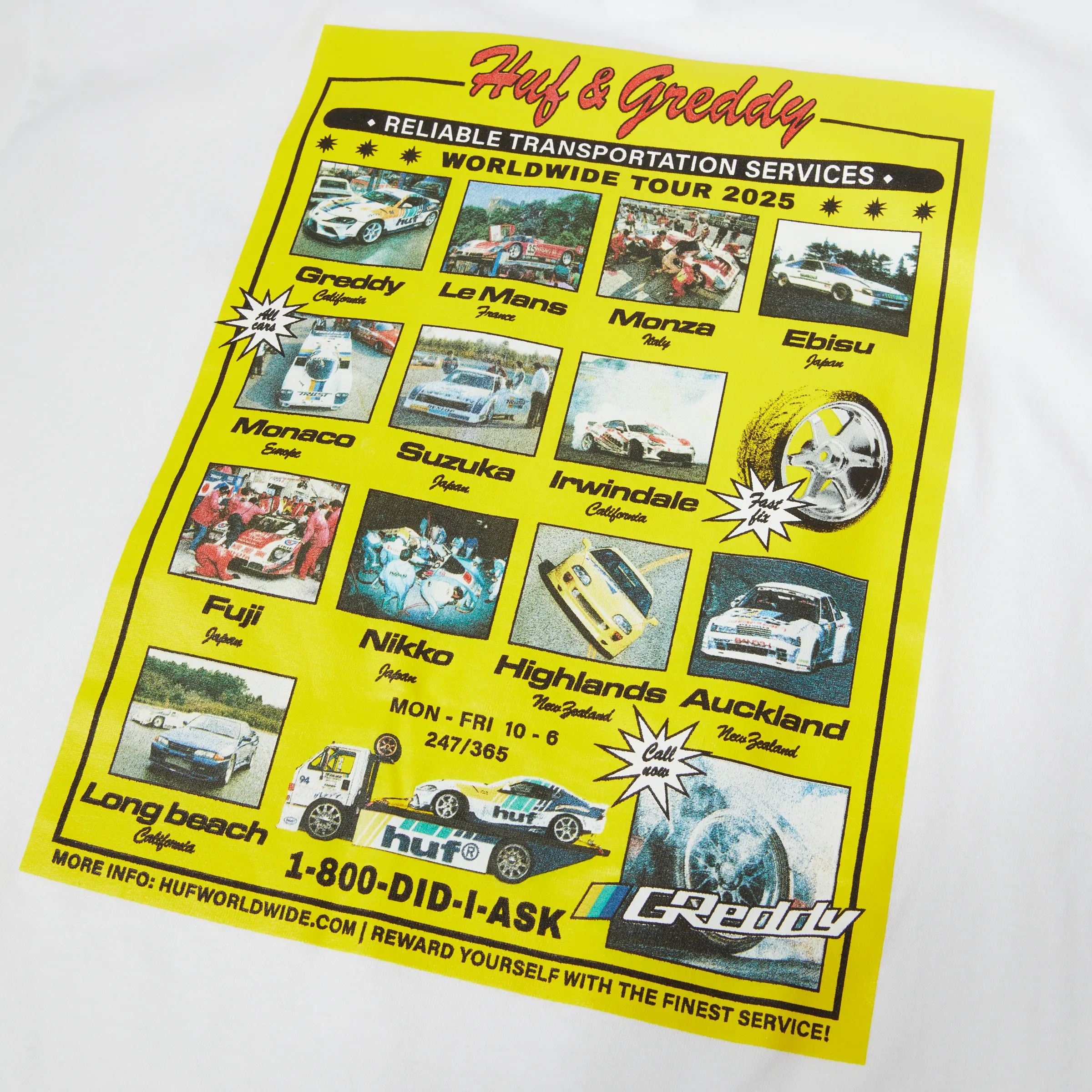 HUF x GReddy Tour T-Shirt sold by HUF product image thumbnail 4