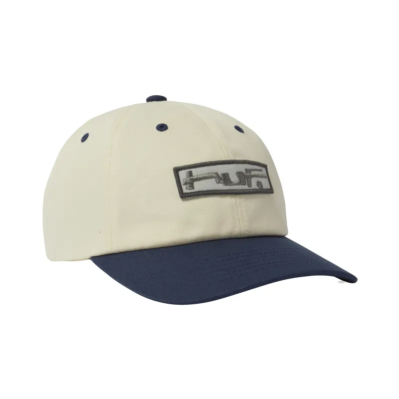 Stretch Logo 6-Panel Curved Visor Hat sold by HUF