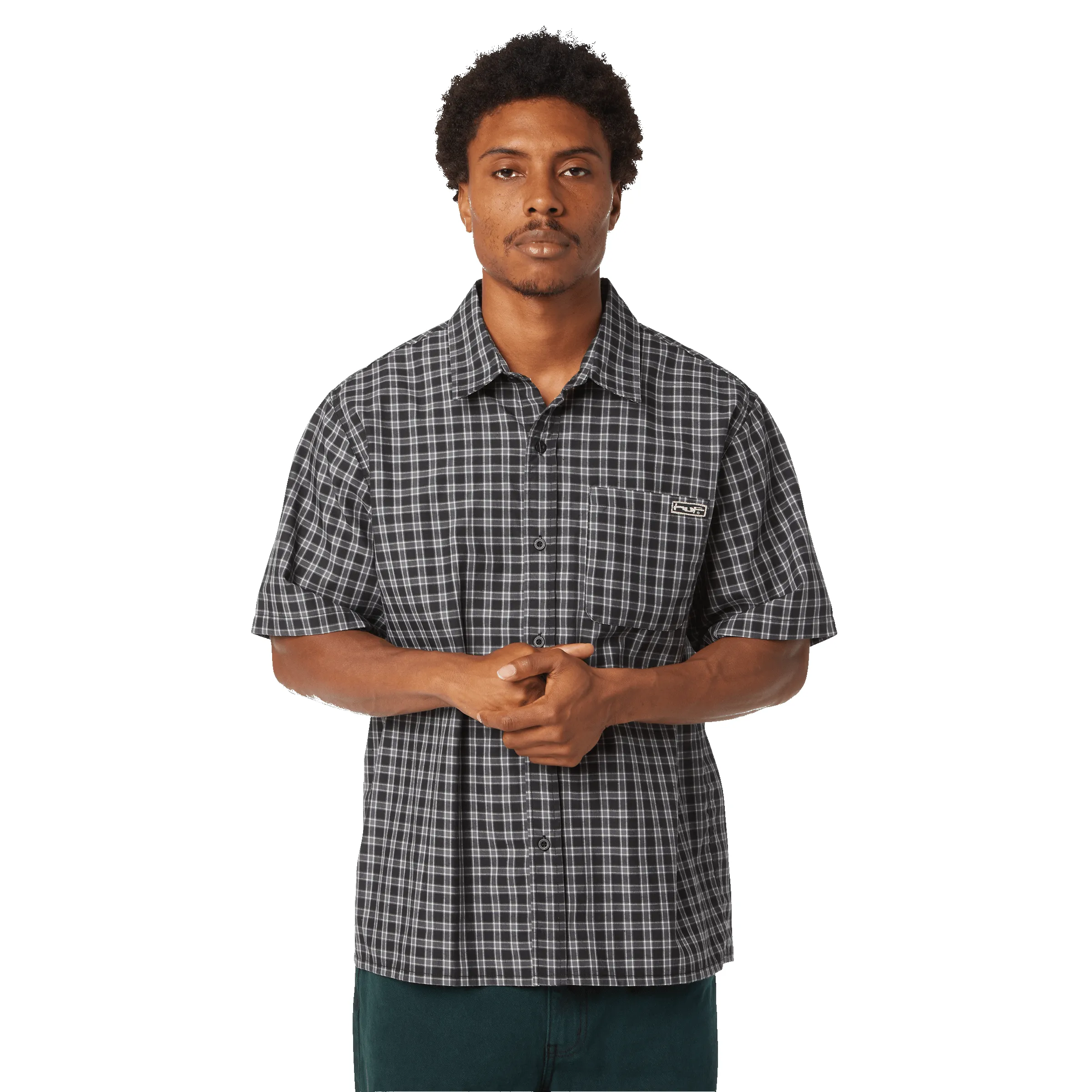 Stretch Micro Plaid Shirt sold by HUF product image thumbnail 4