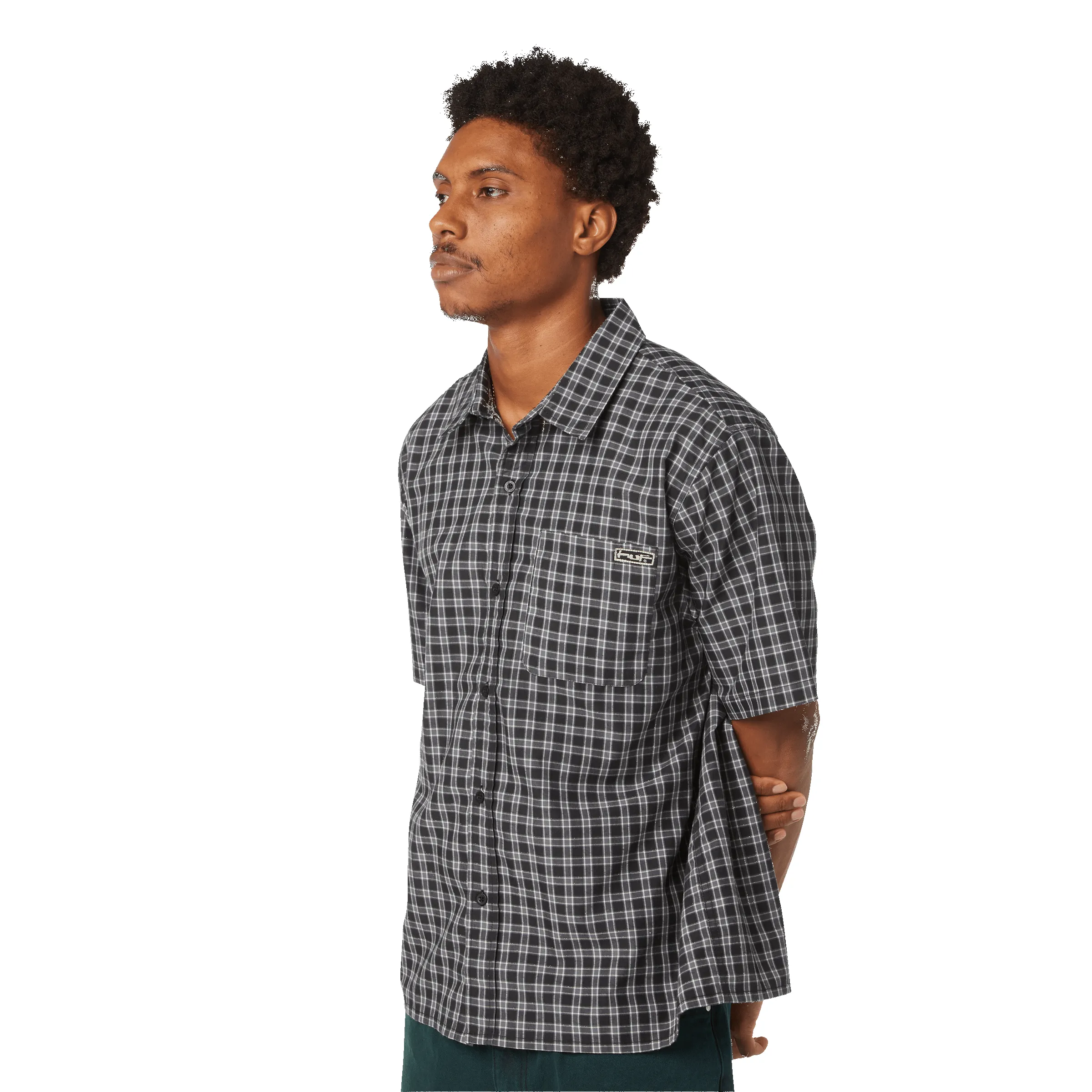 Stretch Micro Plaid Shirt sold by HUF product image thumbnail 5