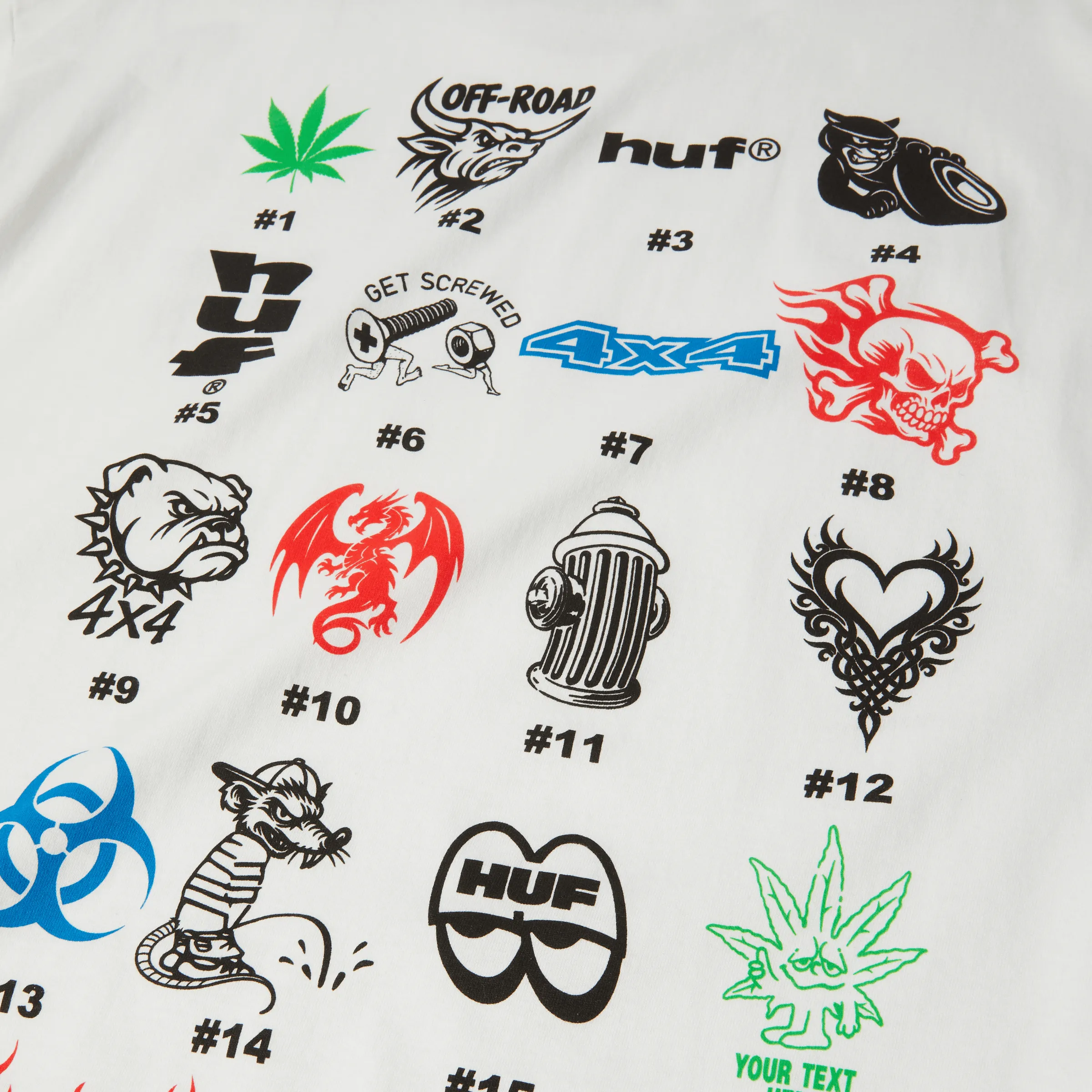 Sticker Printing T-Shirt sold by HUF product image thumbnail 4