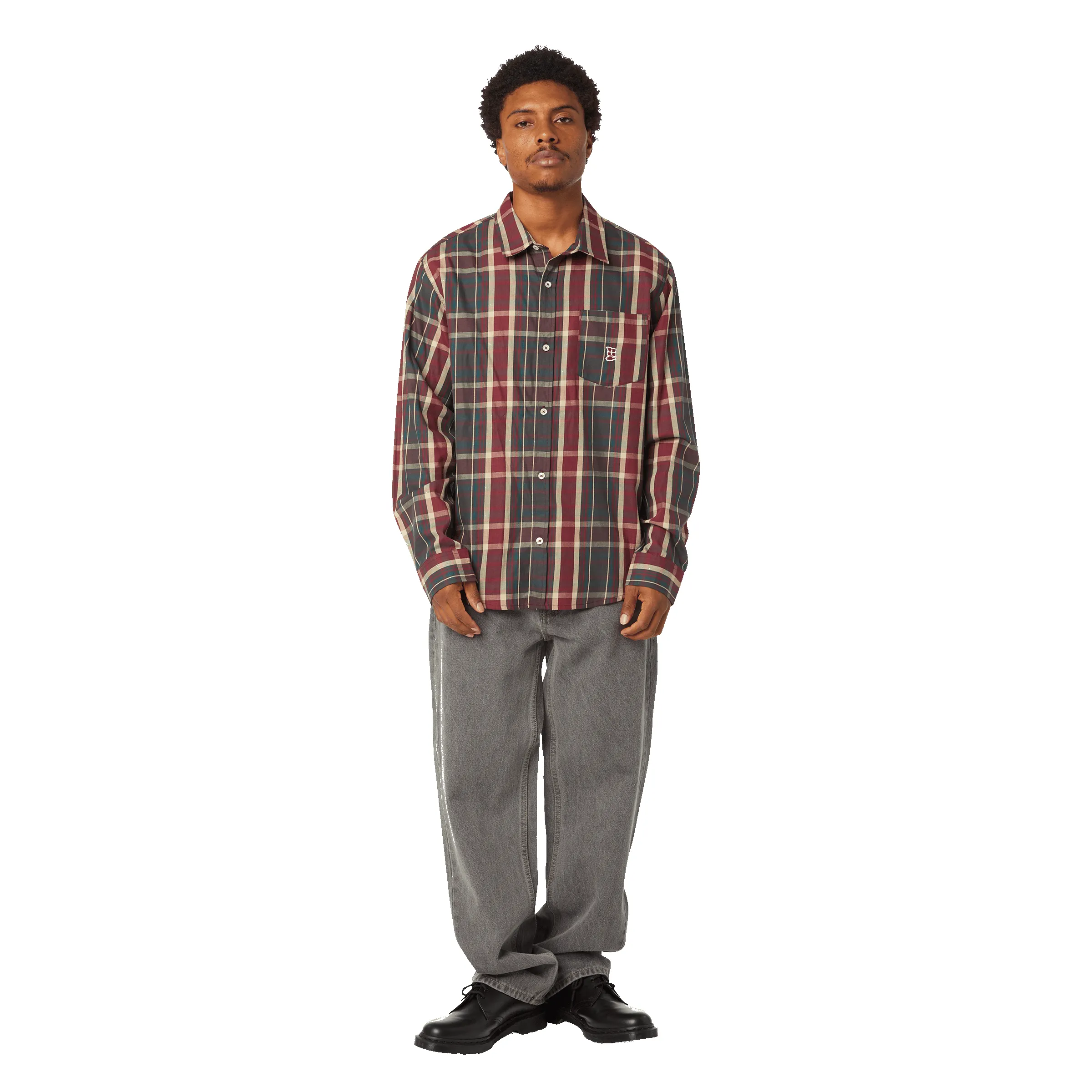 Megablast Plaid Long Sleeve Shirt sold by HUF product image thumbnail 4