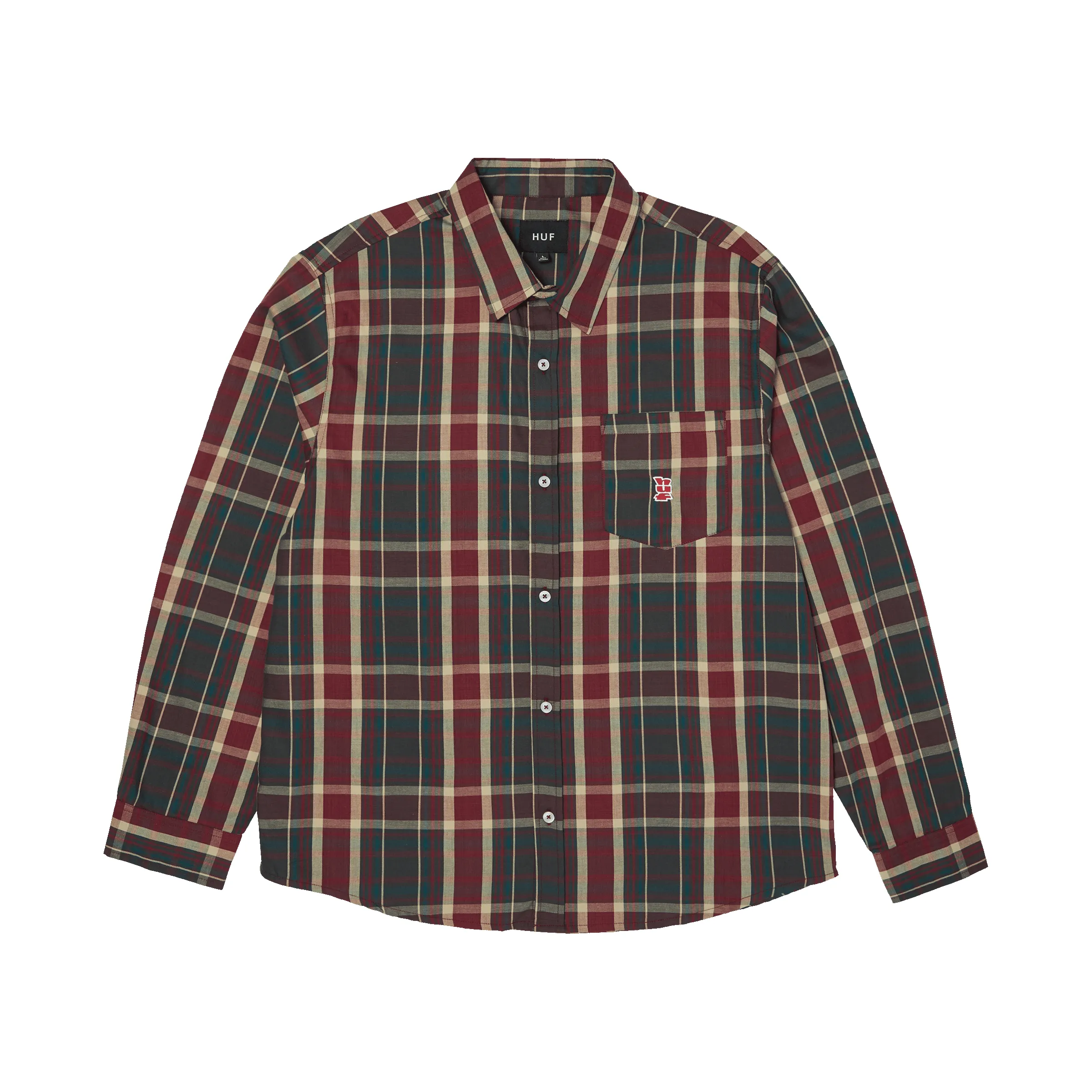 Megablast Plaid Long Sleeve Shirt sold by HUF