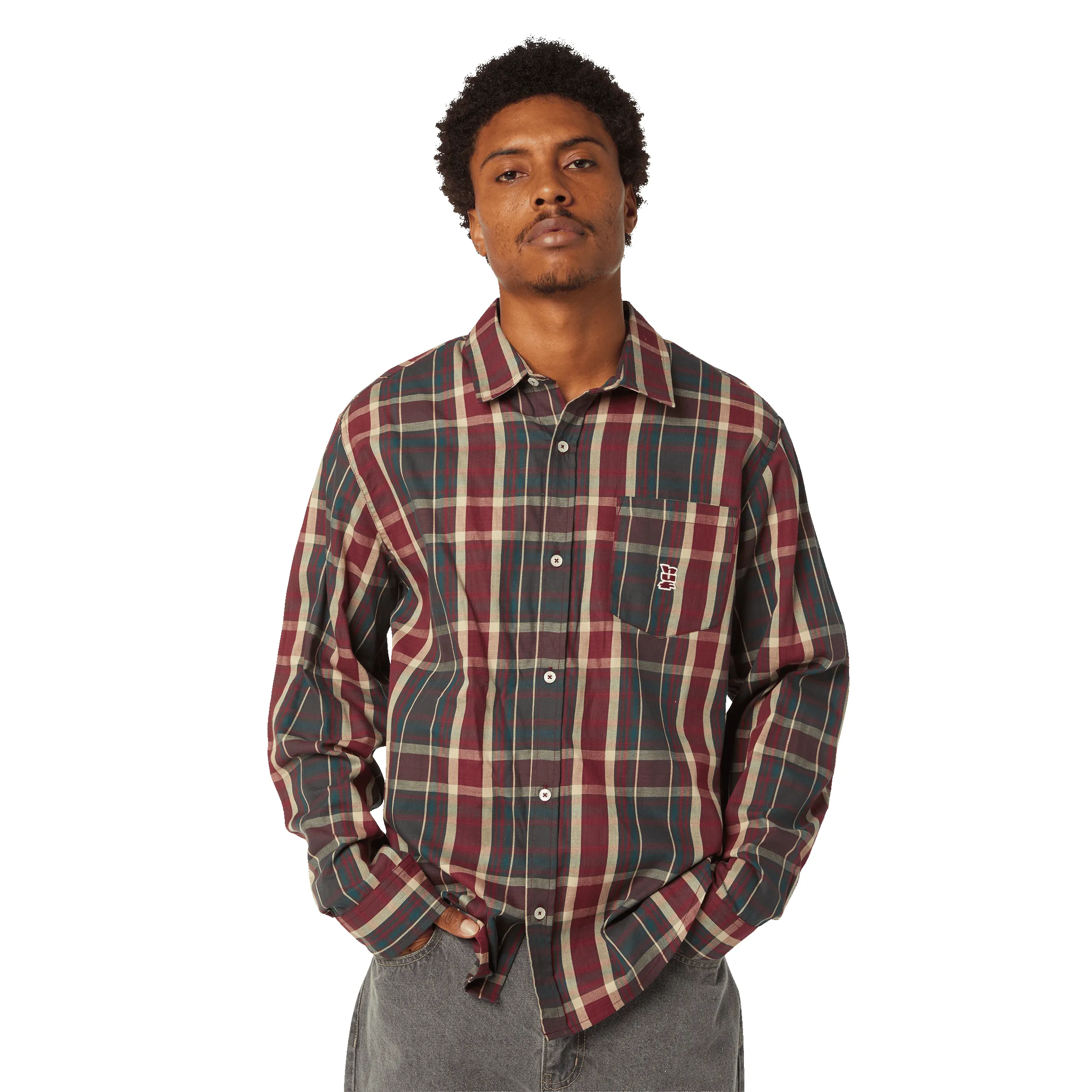 Megablast Plaid Long Sleeve Shirt sold by HUF product image thumbnail 5
