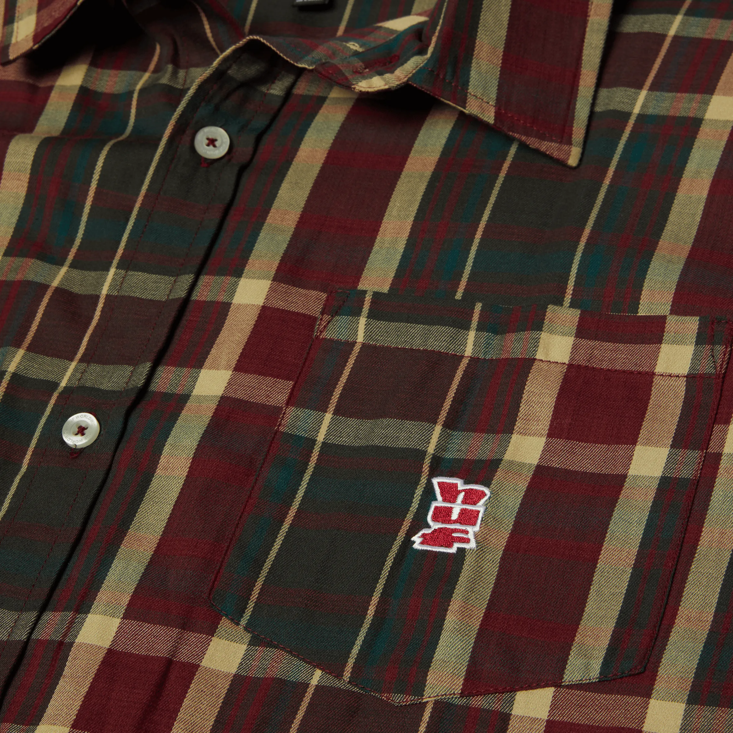 Megablast Plaid Long Sleeve Shirt sold by HUF product image thumbnail 3