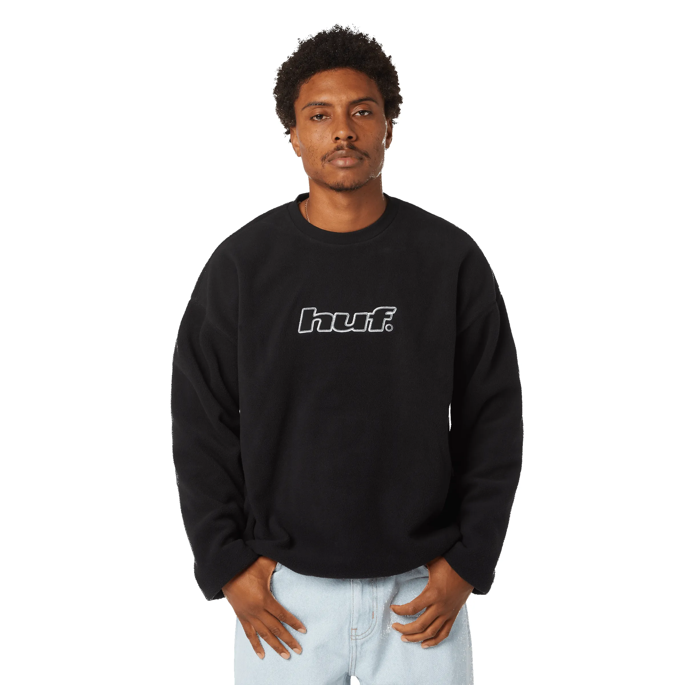 H Dot Polar Fleece Crewneck Sweatshirt sold by HUF product image thumbnail 4