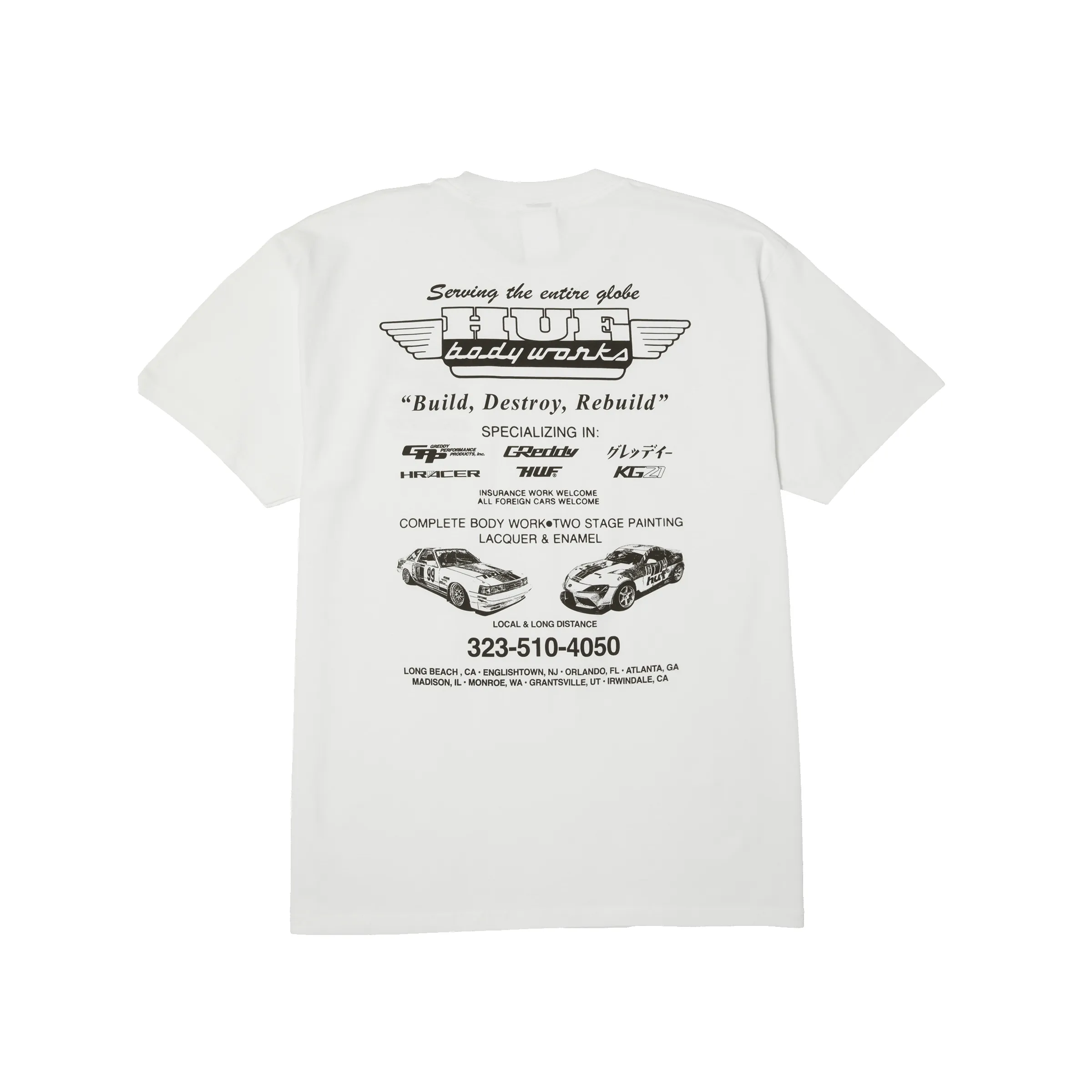 HUF x GReddy Body Works T-Shirt sold by HUF