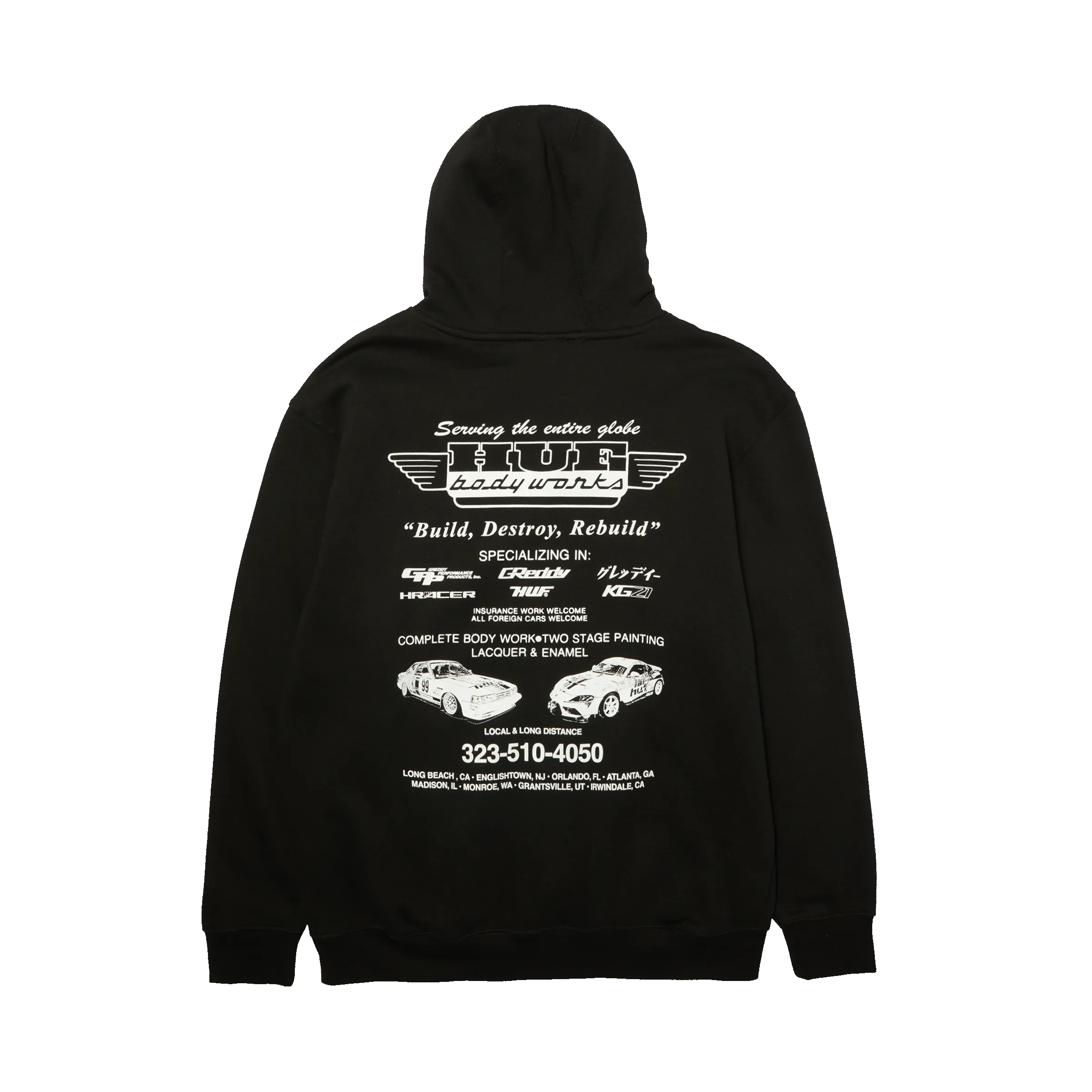 HUF x GReddy Body Works Pullover Hoodie sold by HUF
