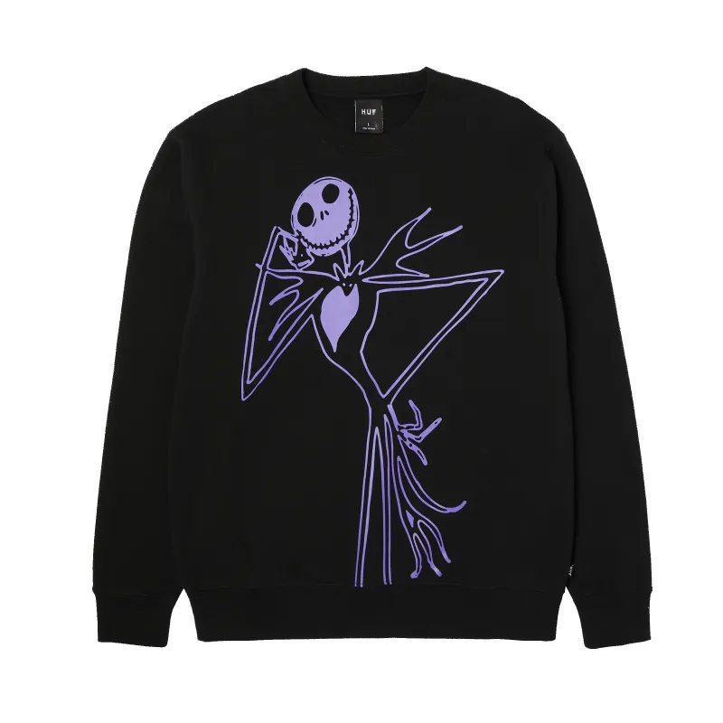 HUF x Nightmare Before Christmas Jack Skellington Crewneck Sweatshirt sold by HUF