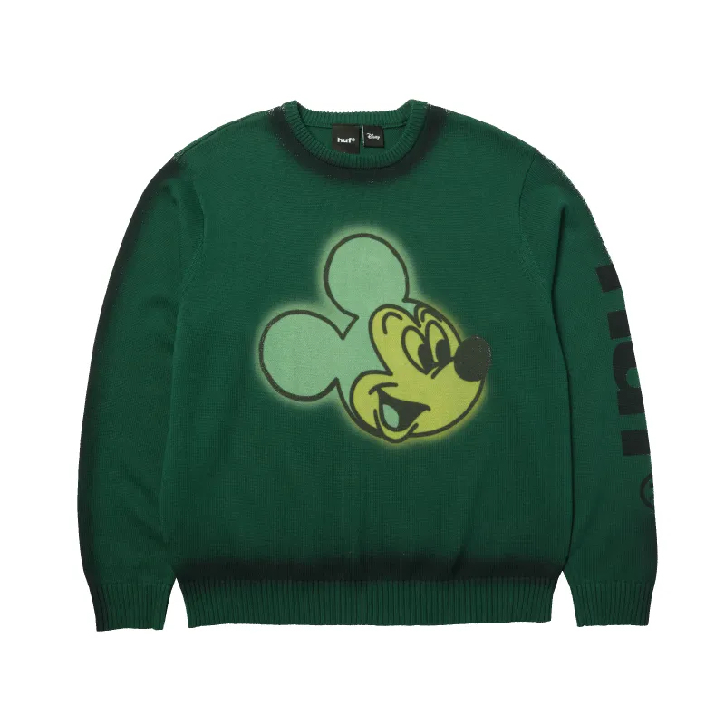Disney | HUF Mickey Spray Crewneck Sweatshirt sold by HUF