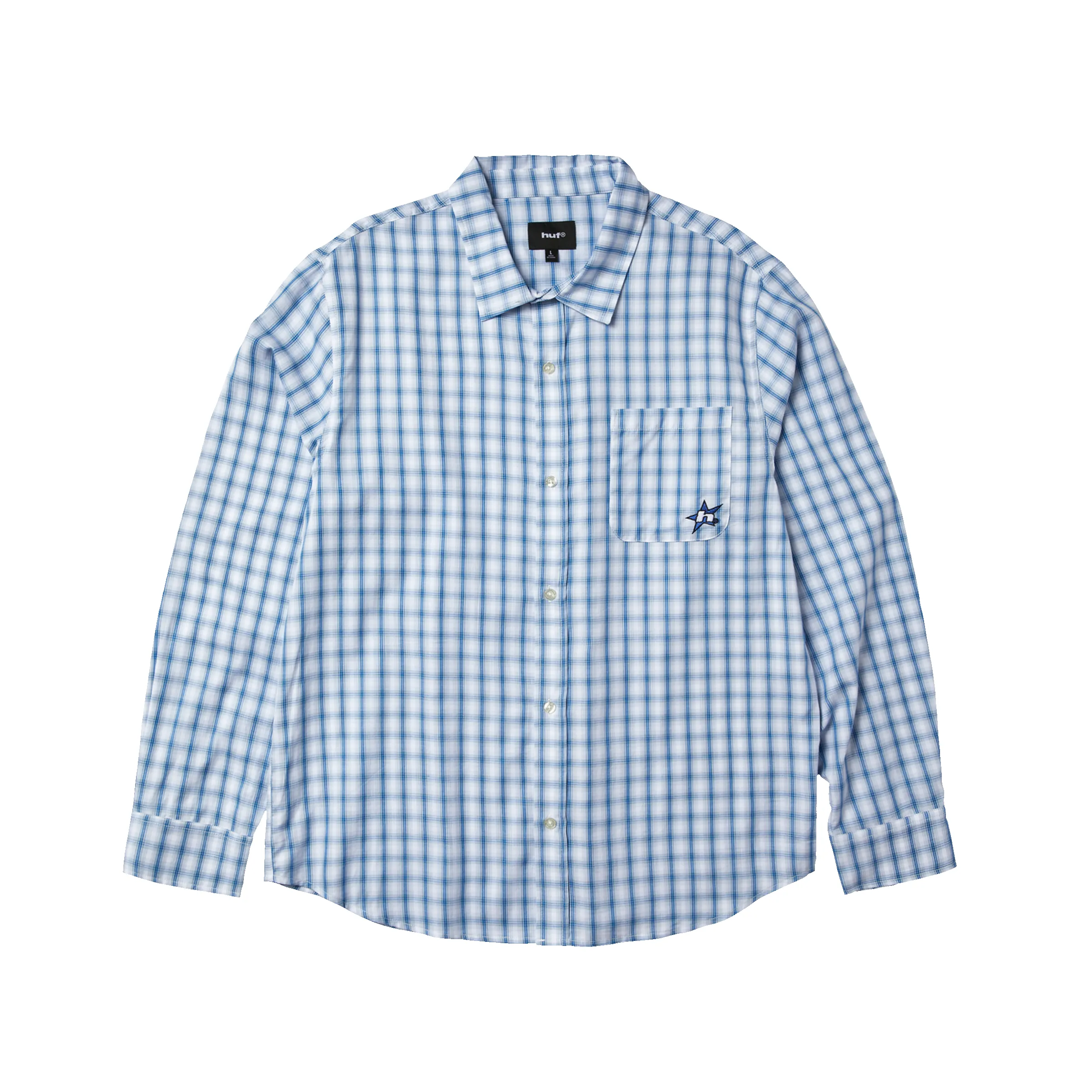 H Star Long Sleeve Plaid Shirt sold by HUF