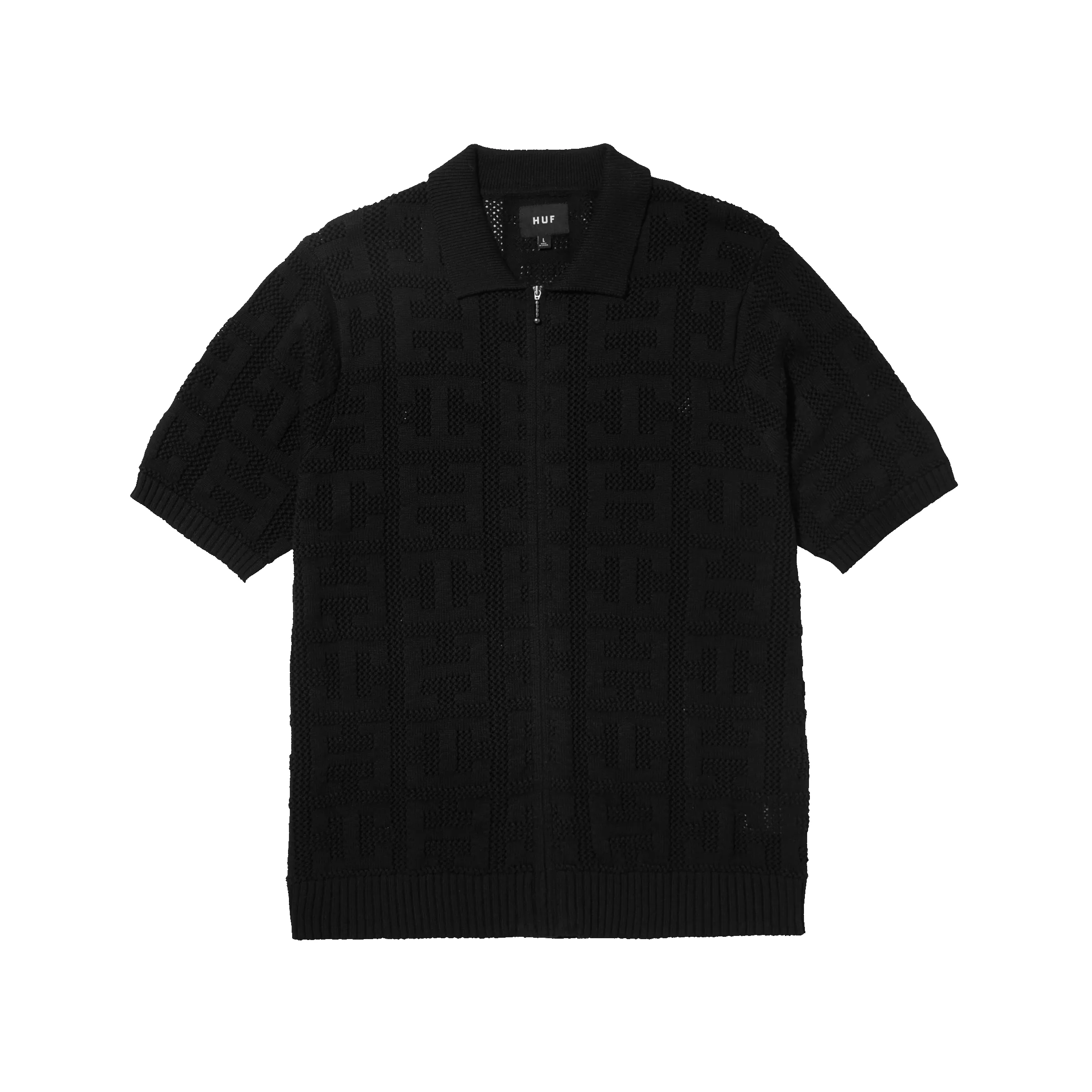 Monogram Jacquard Zip Sweater sold by HUF