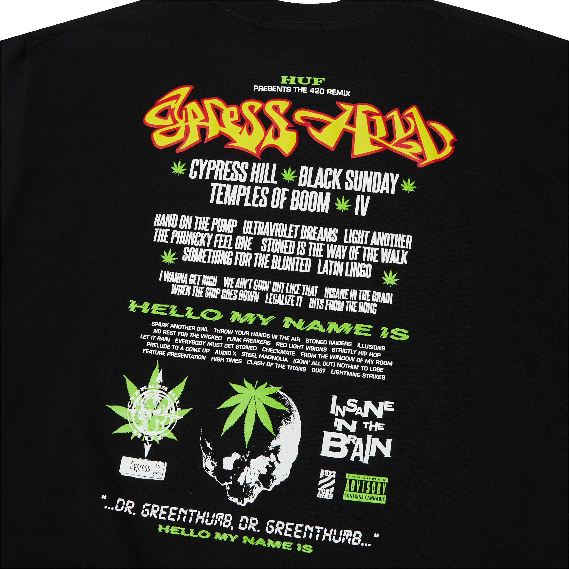 HUF x Cypress Hill Dr Greenthumb T-Shirt sold by HUF product image thumbnail 4