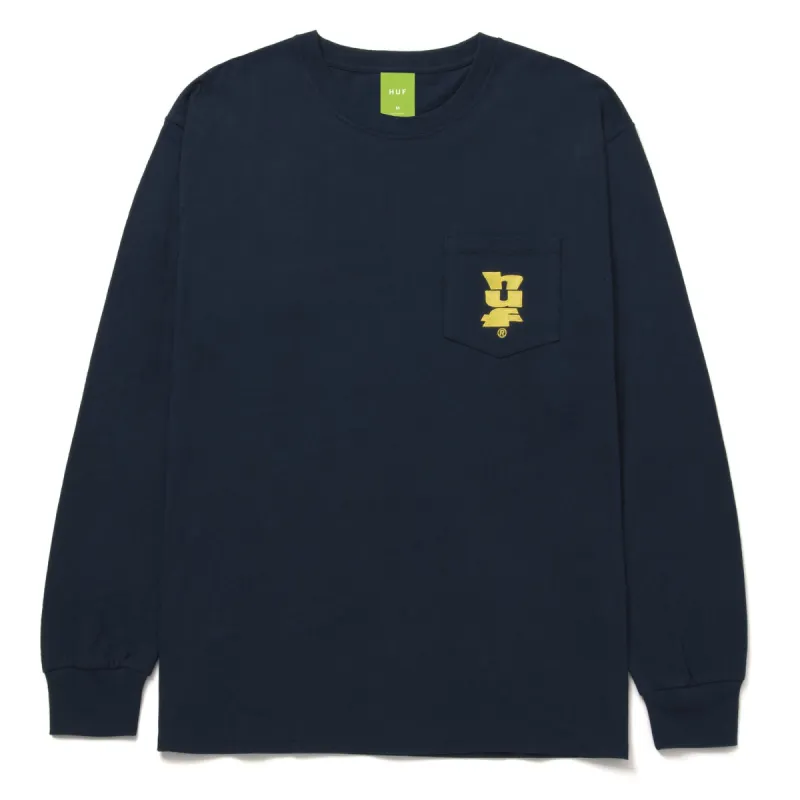 Megablast Embroidered Long Sleeve Pocket T-Shirt sold by HUF