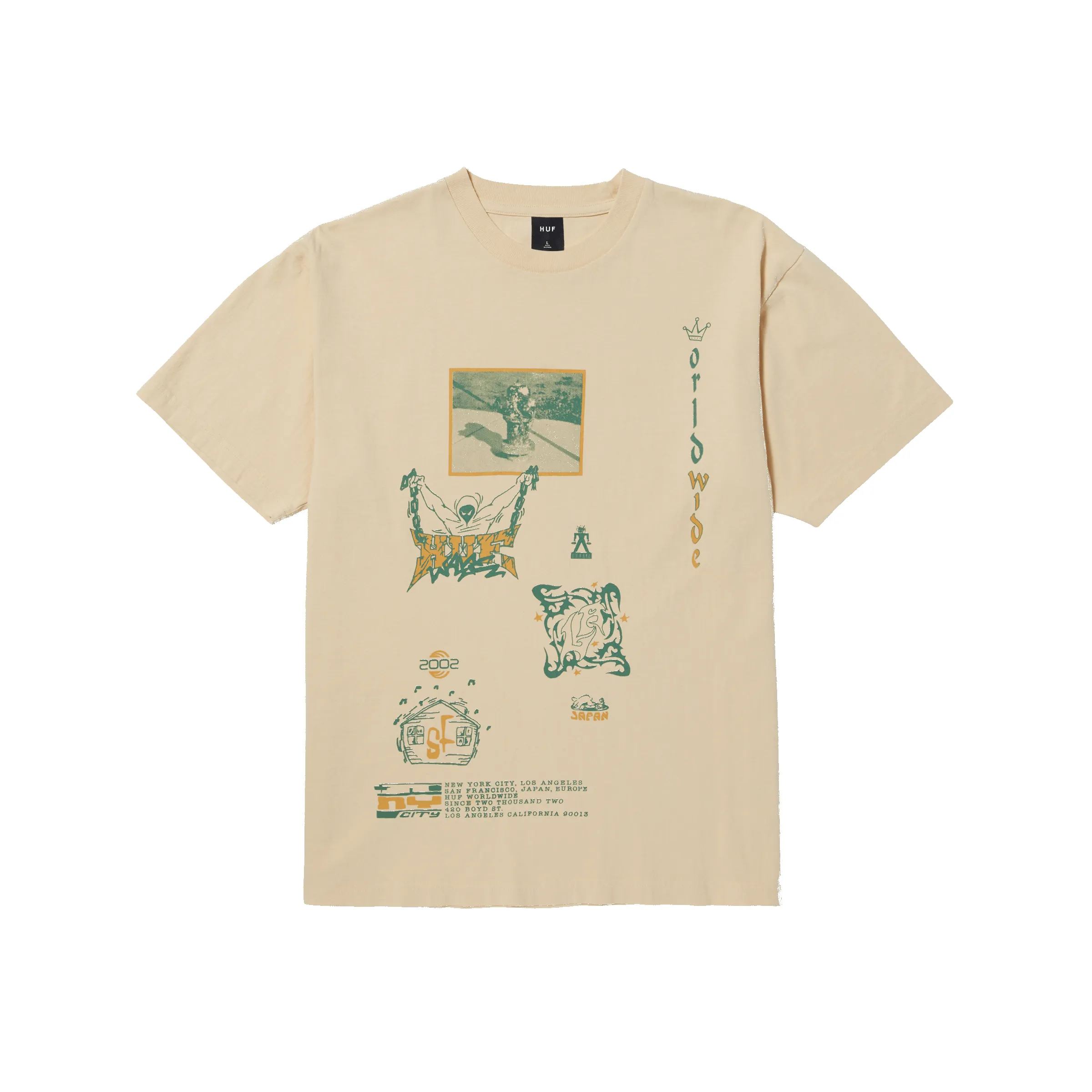 Zine Washed T-Shirt sold by HUF product image thumbnail 4