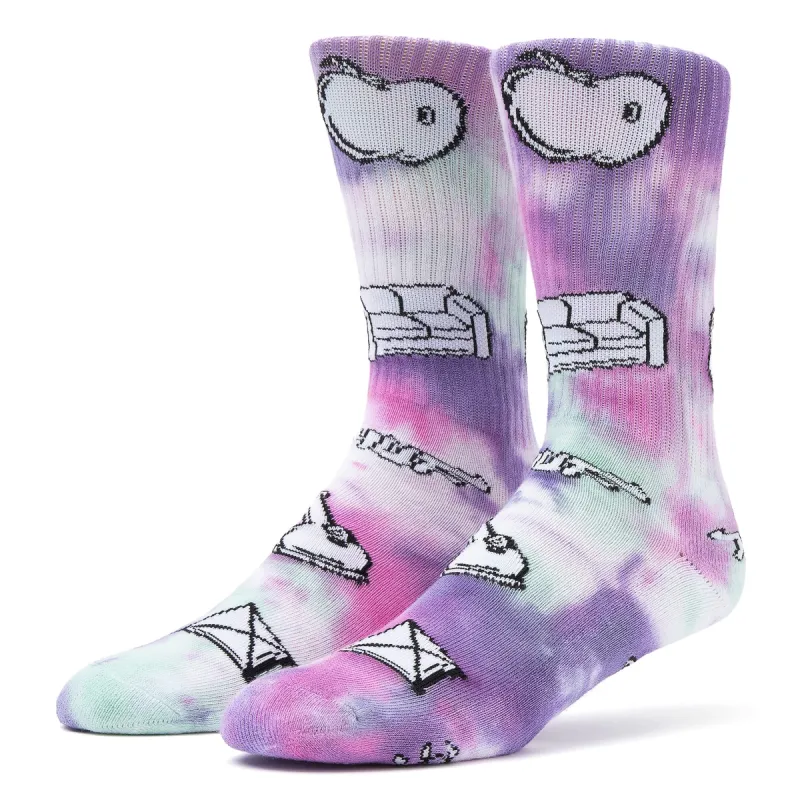 Scatterbrain Crew Sock made by HUF