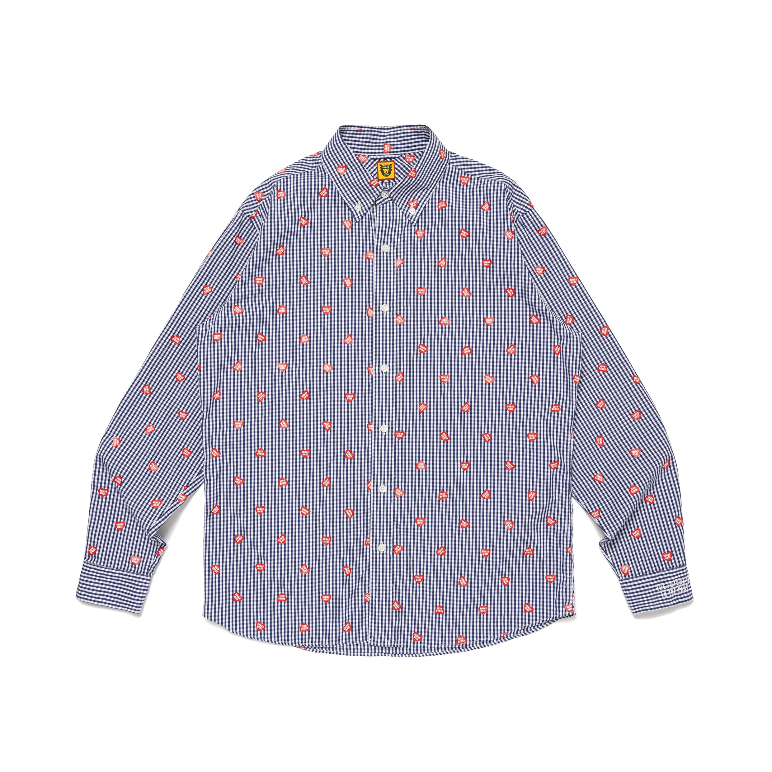 HEART GINGHAM CHECK SHIRT sold by Human Made