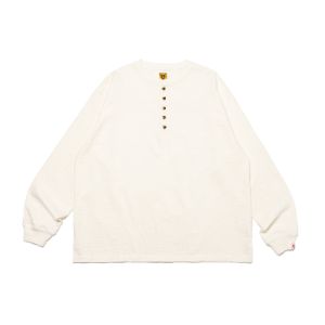 Pre-owned] HUMAN MADE OVERSIZED HENLEY NECK L/S T-SHIRT