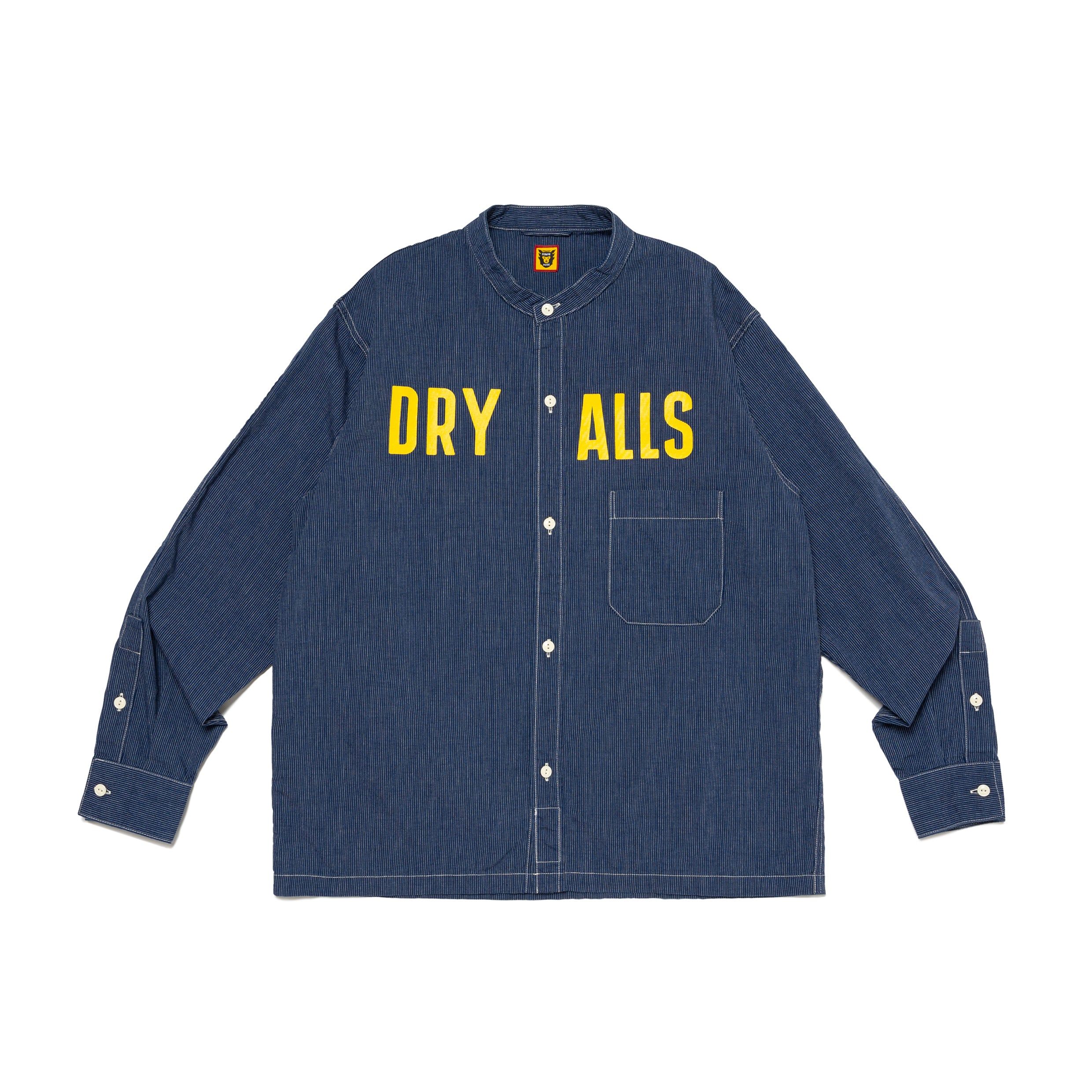 STAND COLLAR CHAMBRAY L/S SHIRT #2 sold by Human Made