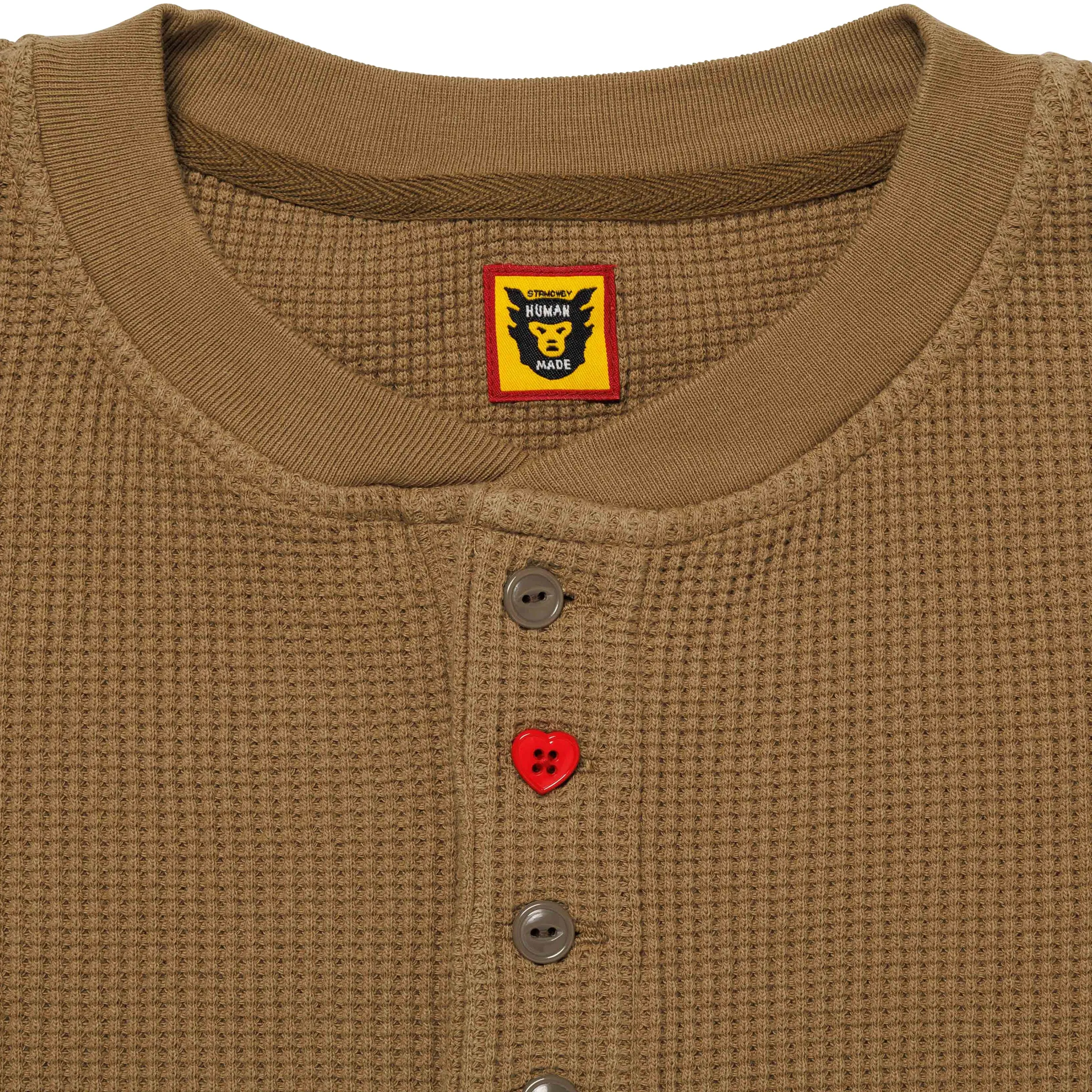 HENLEY NECK L/S T-SHIRT sold by Human Made product image thumbnail 3