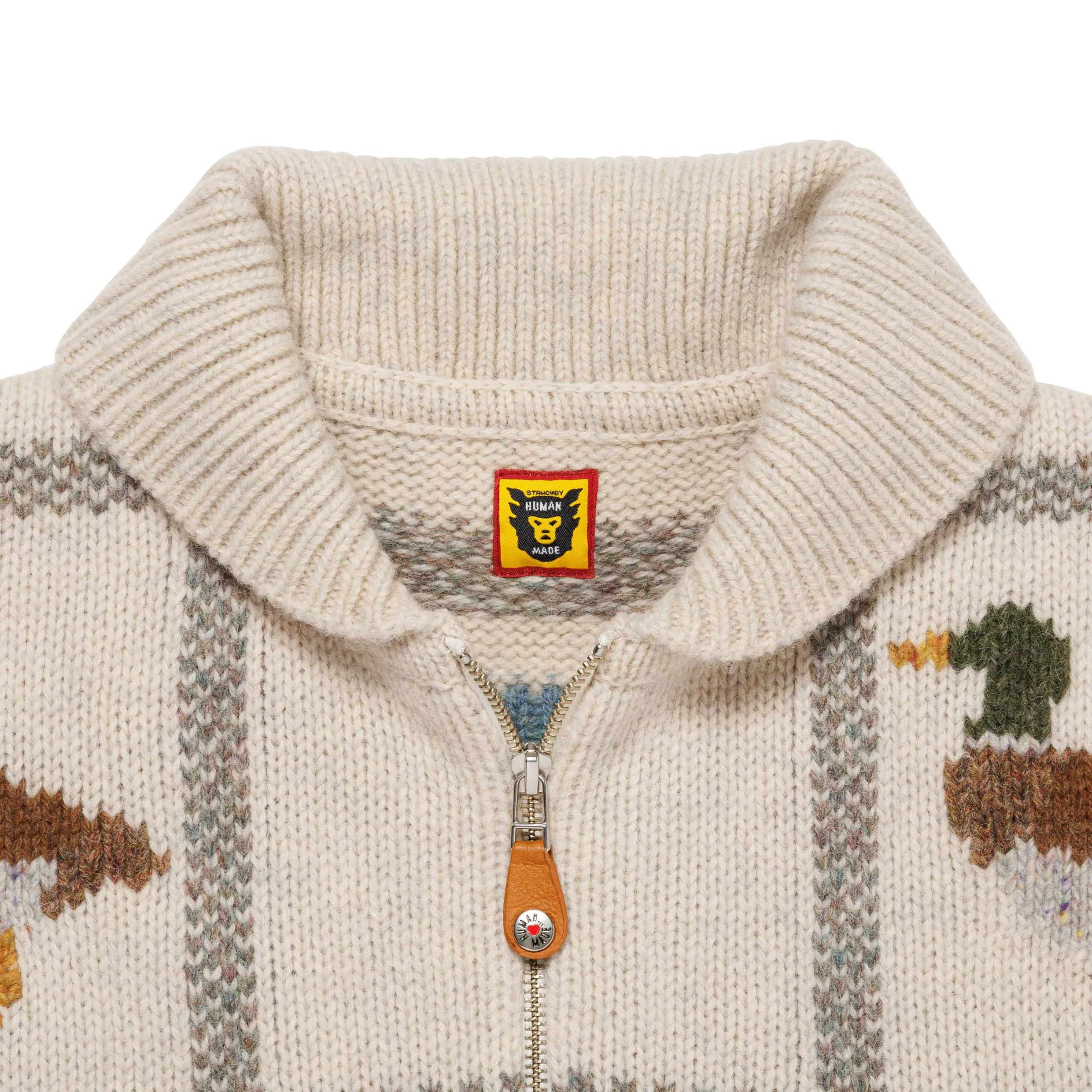 ANIMAL HALF-ZIP KNIT SWEATER sold by Human Made product image thumbnail 3