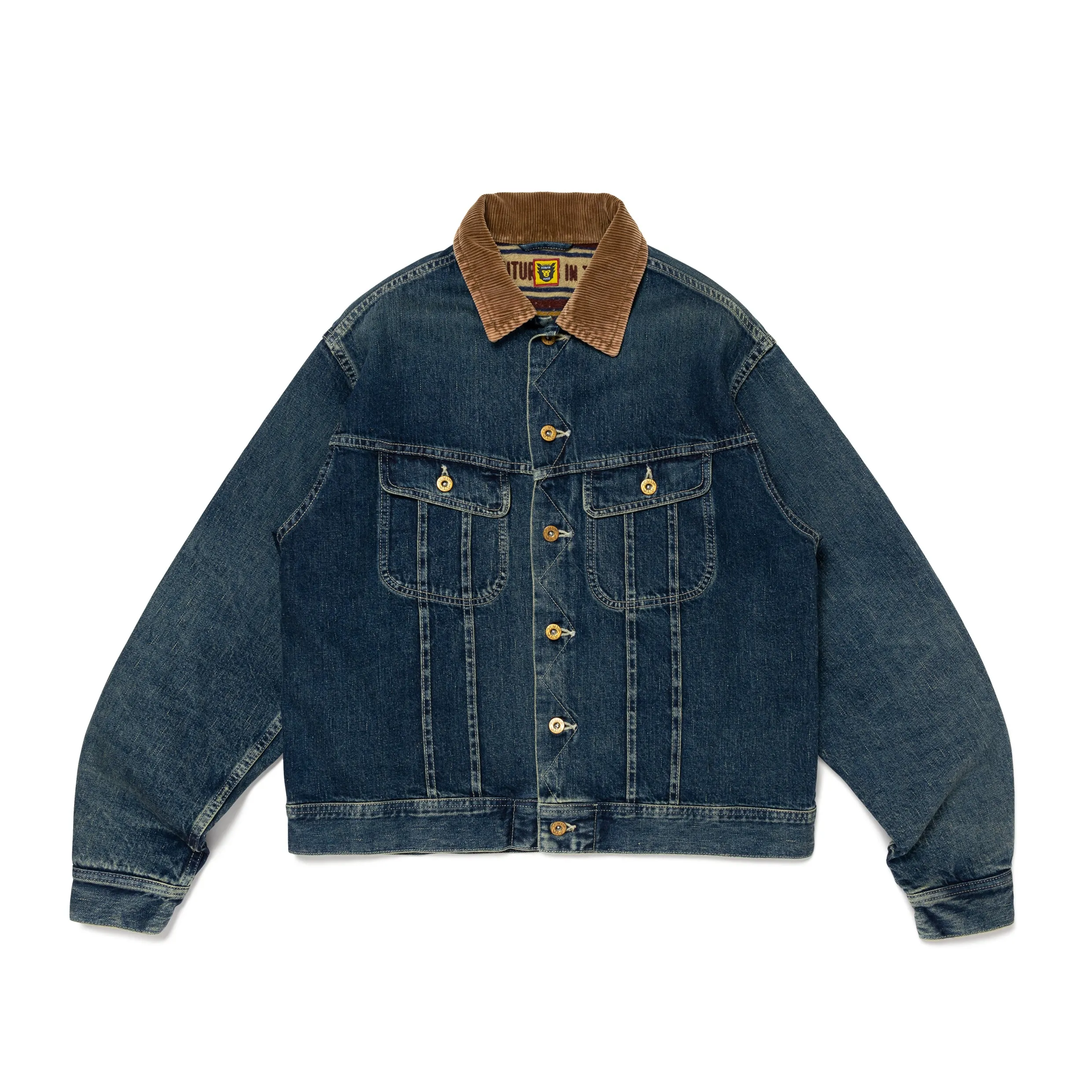 BLANKET LINED DENIM WORK JACKET sold by Human Made