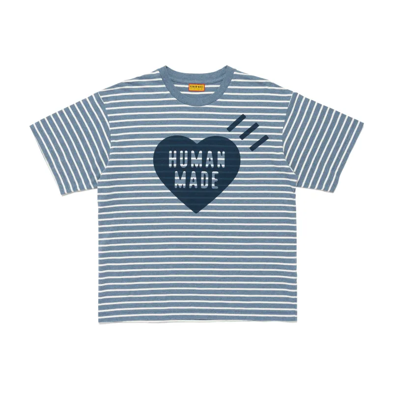 HEART STRIPED T-SHIRT sold by Human Made