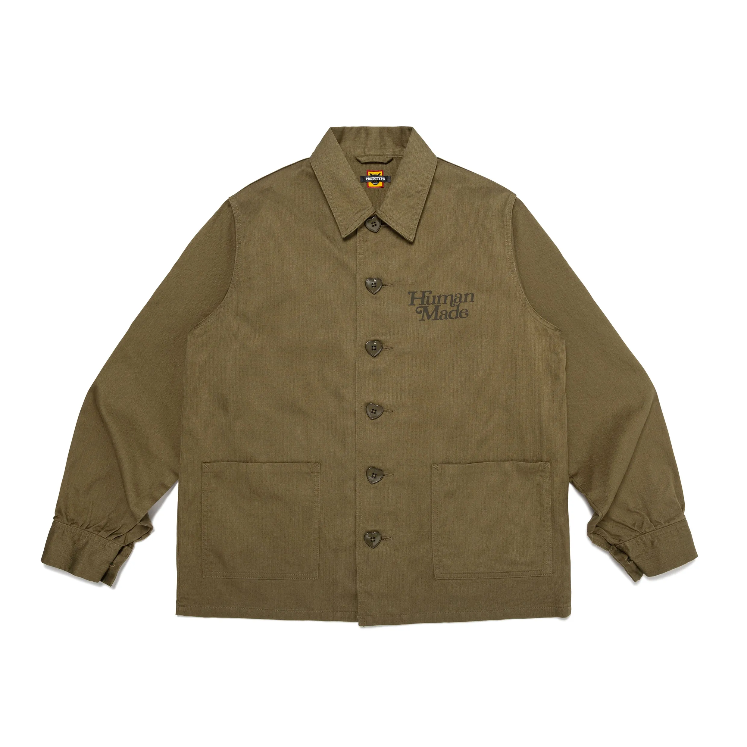 HERRINGBONE COVERALL JACKET sold by Human Made