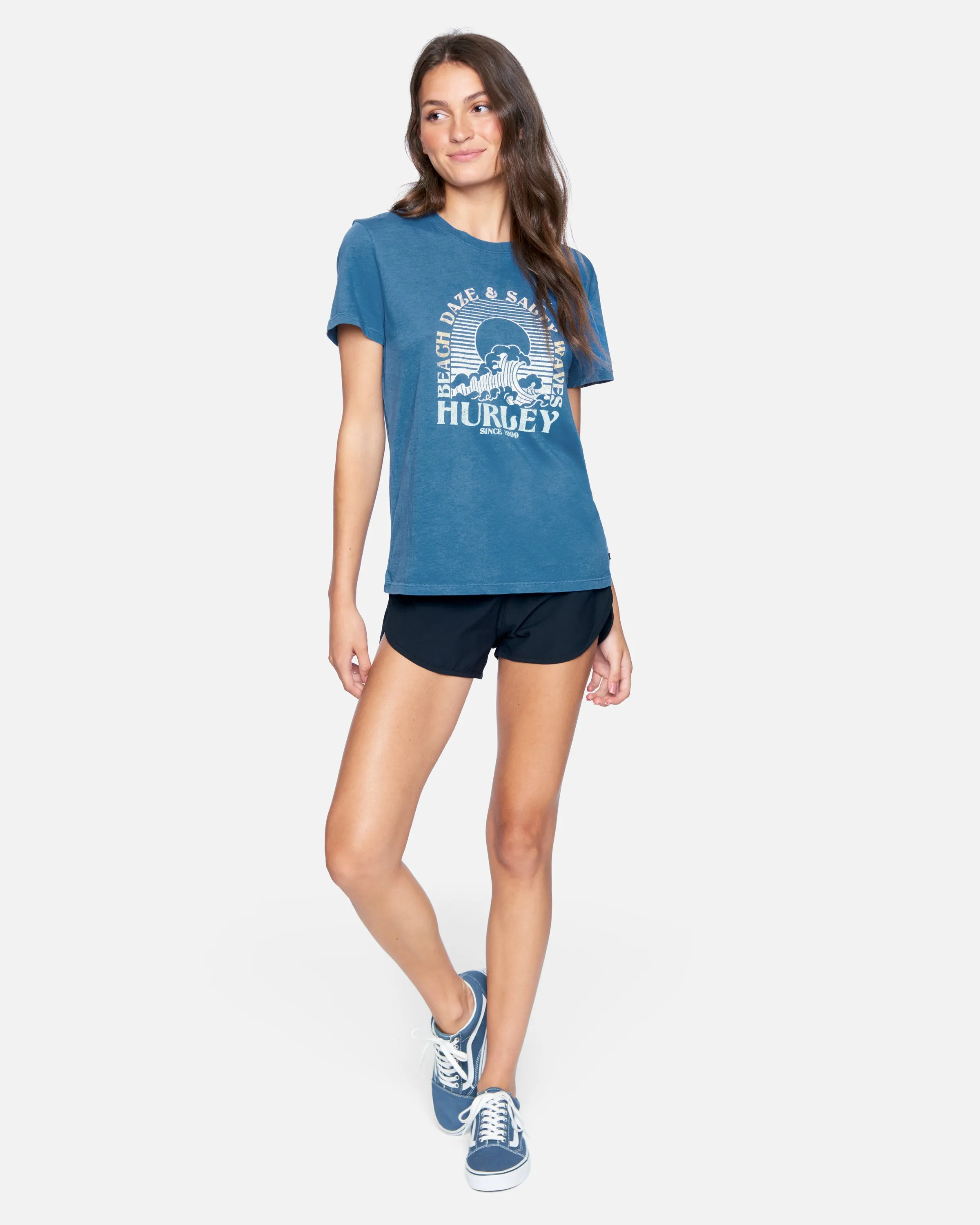 Salty Waves Washed Relaxed Girlfriend Tee sold by Hurley product image thumbnail 3
