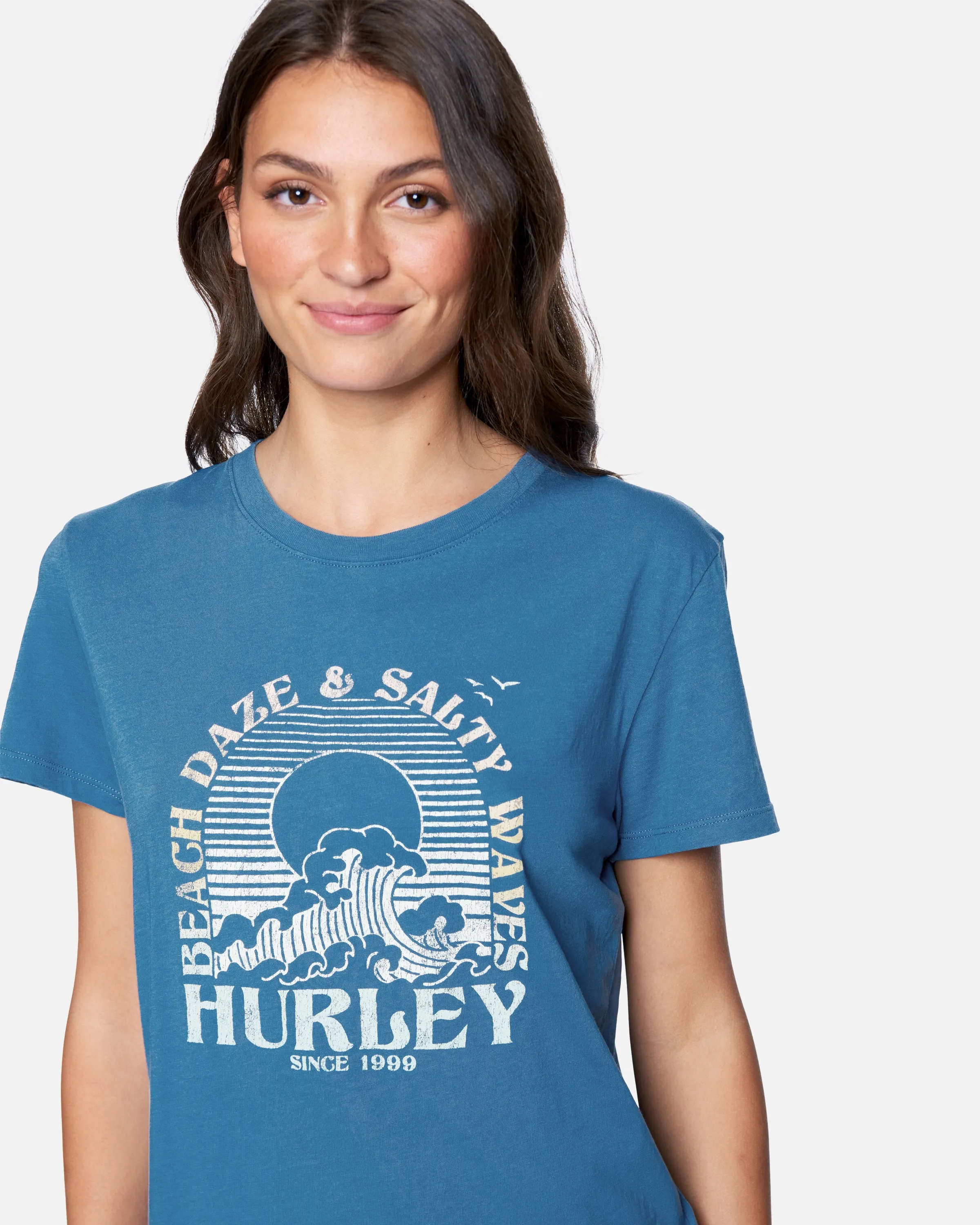 Salty Waves Washed Relaxed Girlfriend Tee sold by Hurley product image thumbnail 5
