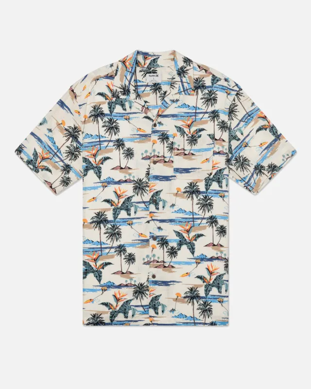 Linen Rincon Camp Short Sleeve Shirt sold by Hurley