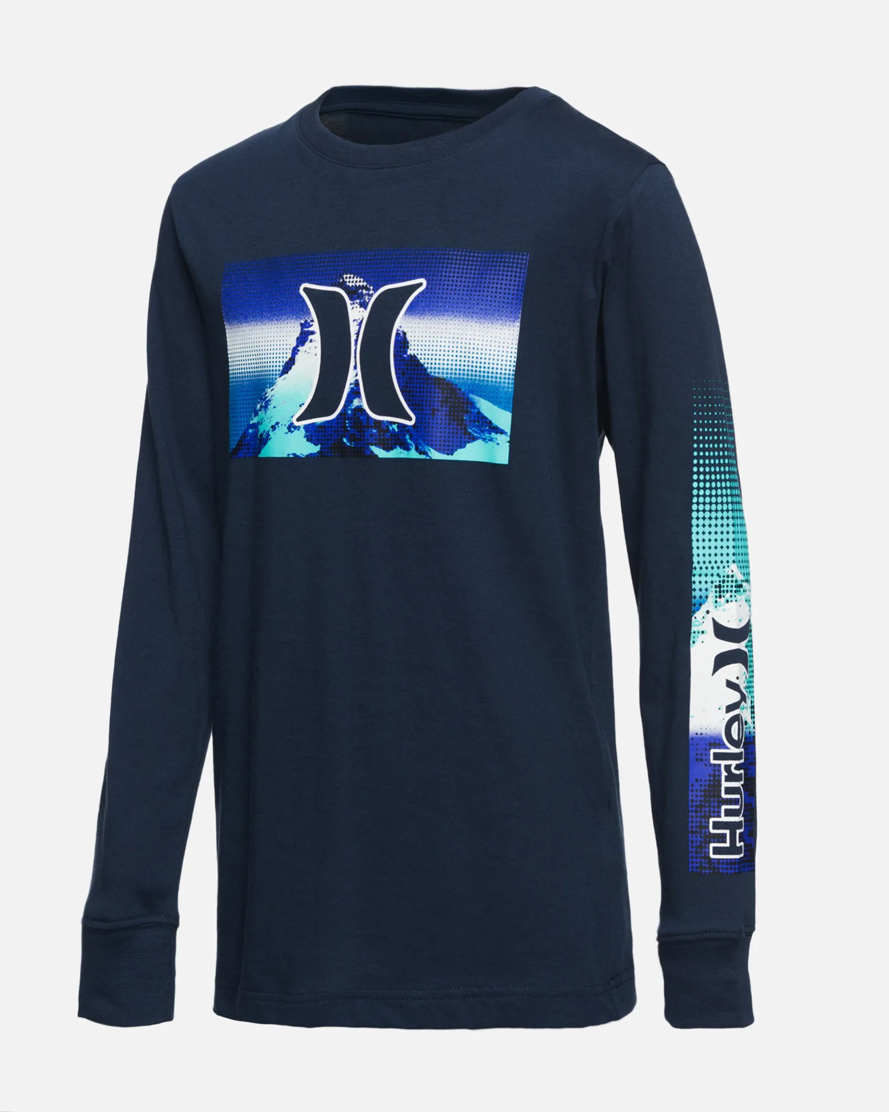 Boys' Bitmap Mountain Graphic Long Sleeve T-Shirt sold by Hurley product image thumbnail 3