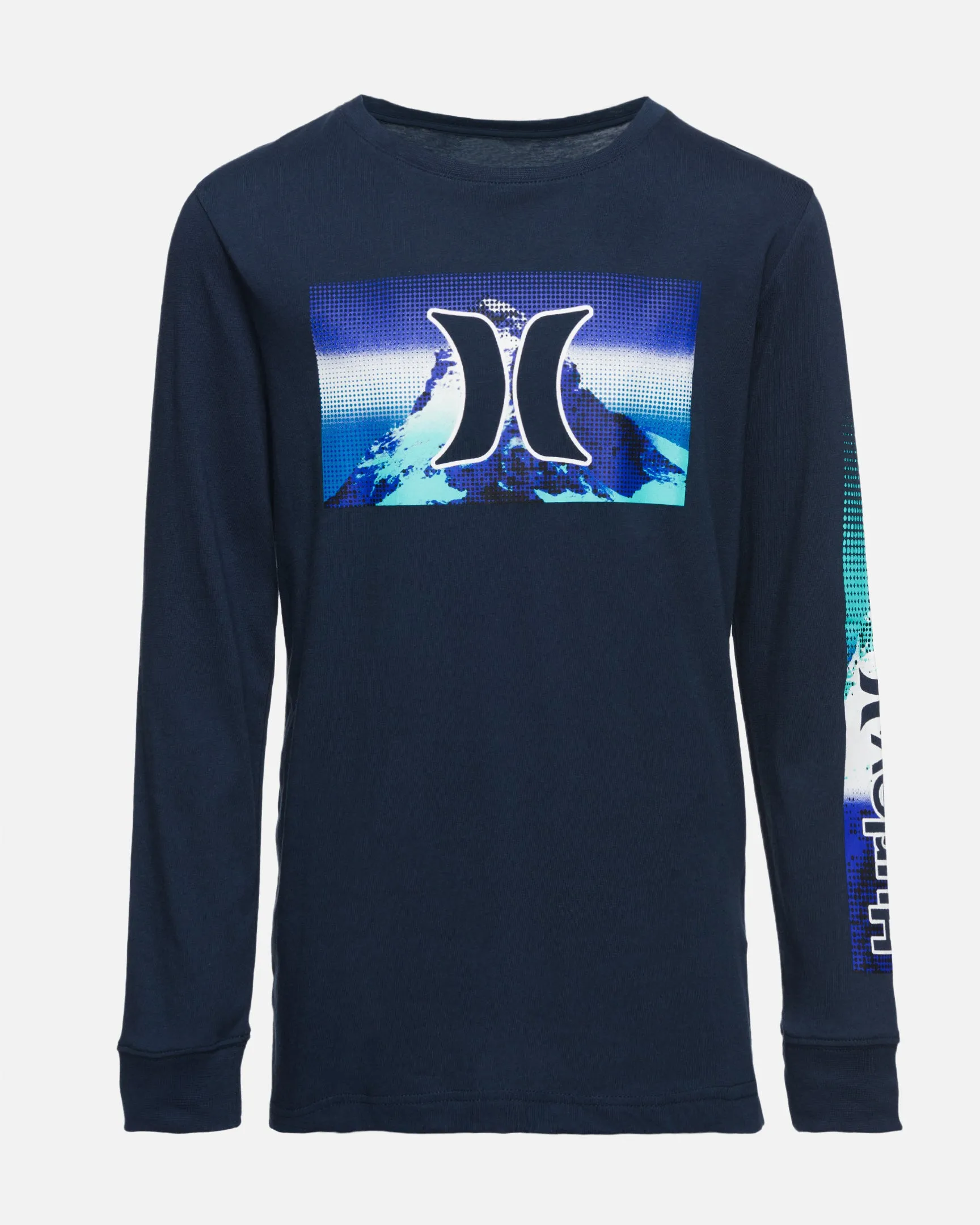 Boys' Bitmap Mountain Graphic Long Sleeve T-Shirt sold by Hurley