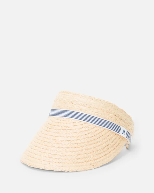 Paros Straw Visor Hat sold by Hurley