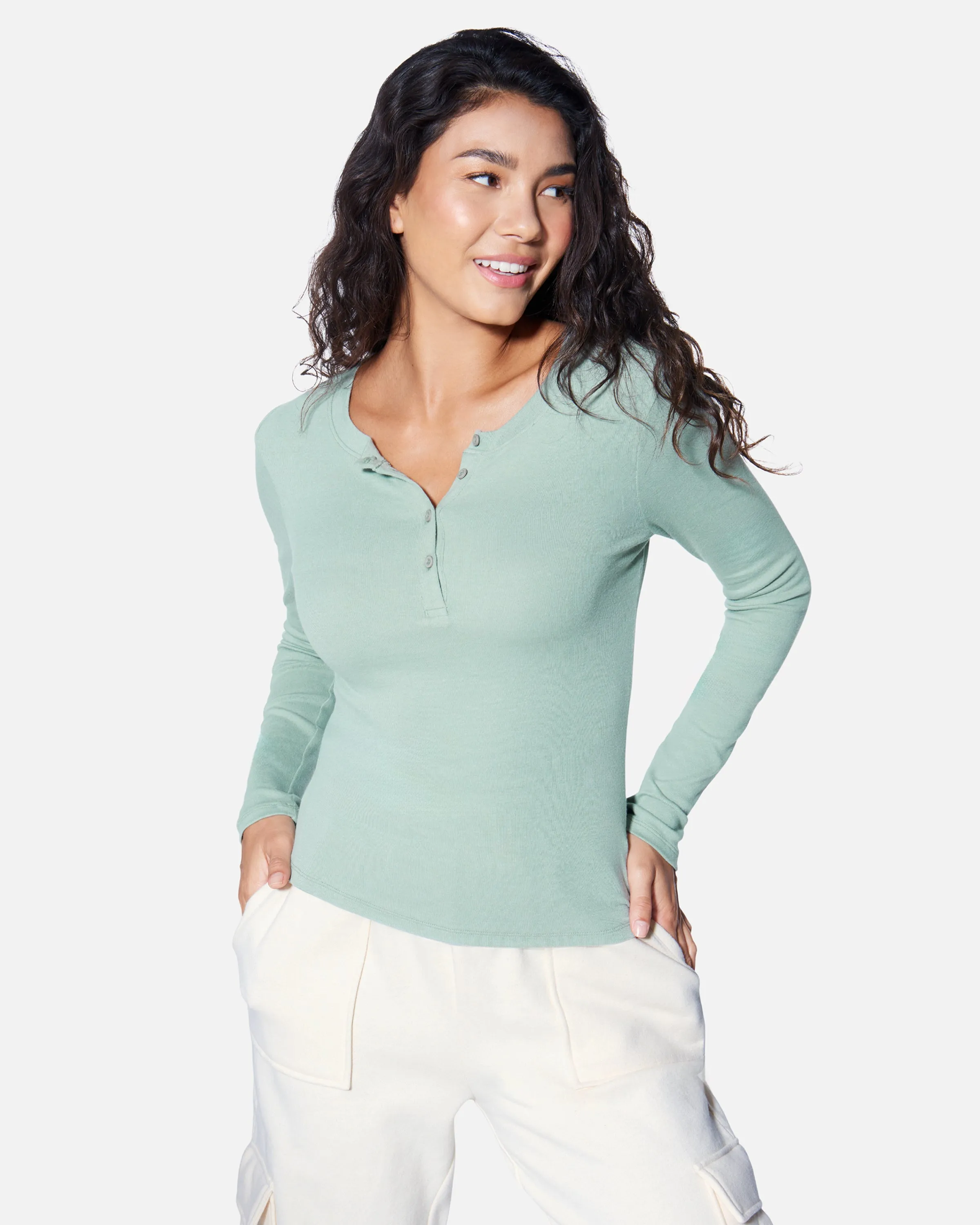 ESSENTIAL HEIDI HENLEY LONG SLEEVE TOP sold by Hurley