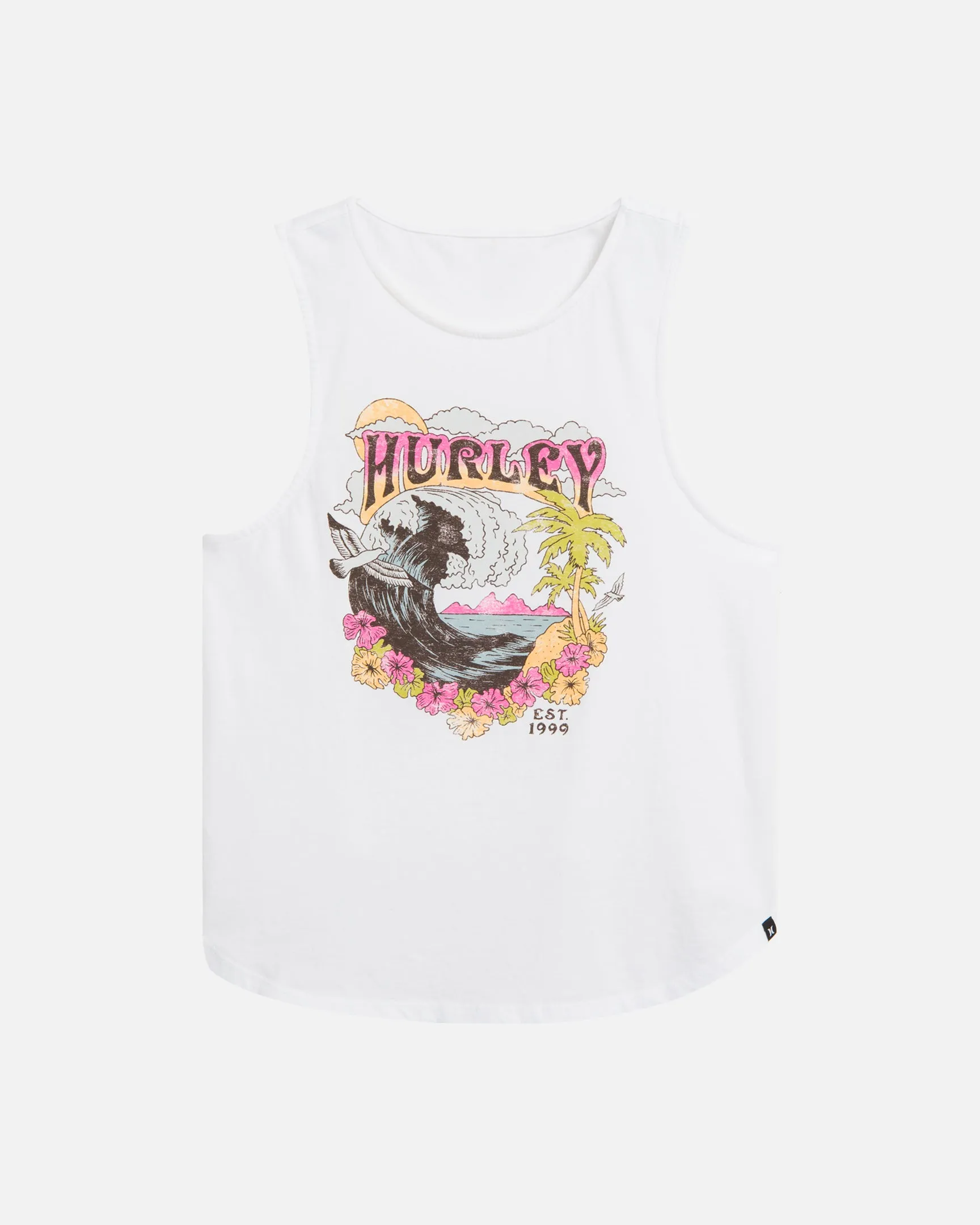 Flower Tubing Flouncy Tank sold by Hurley