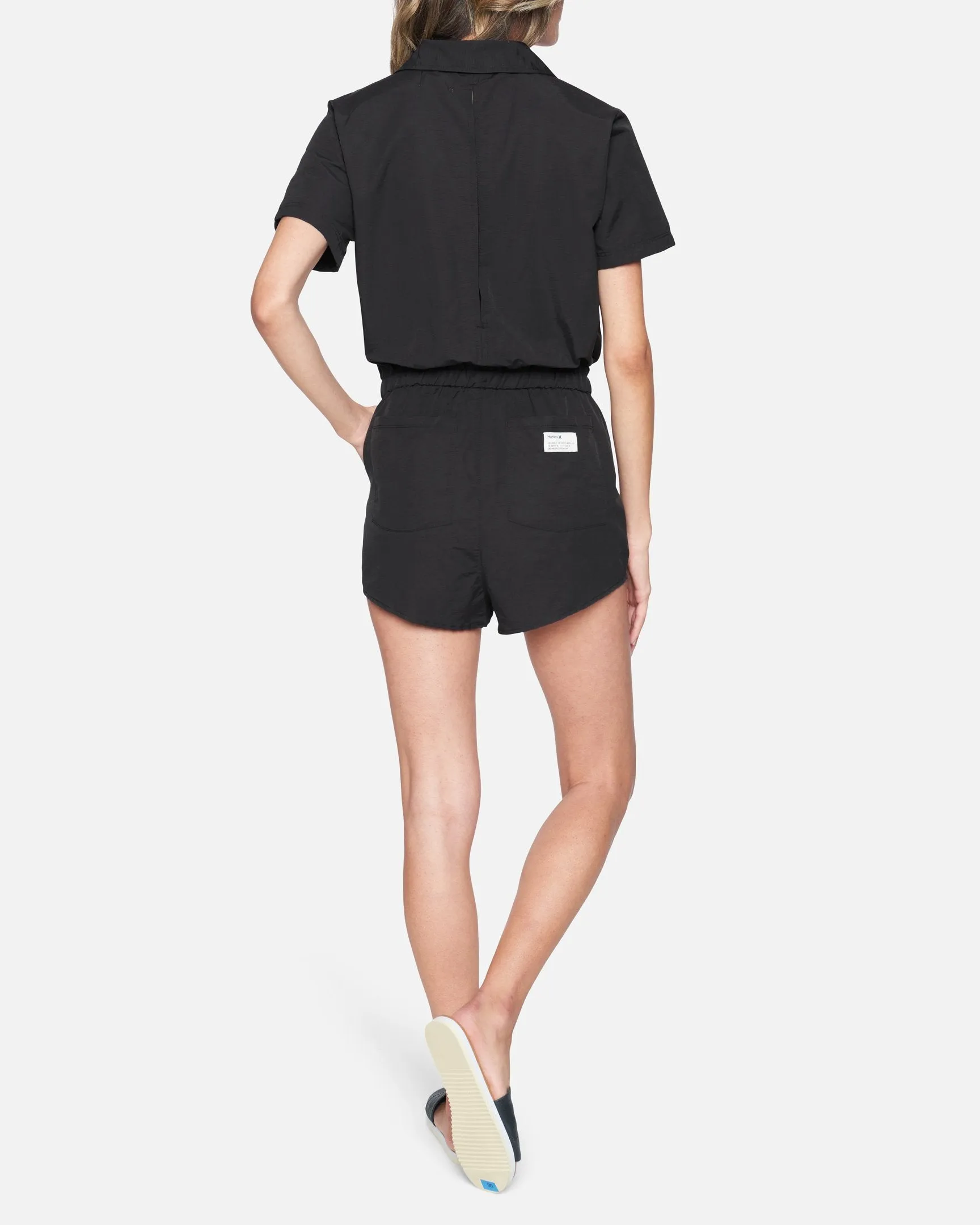 Women's Coastal Solid Short Sleeve Romper sold by Hurley product image thumbnail 2