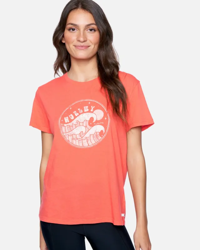 Ocean Dreams Washed Relaxed Girlfriend Tee sold by Hurley