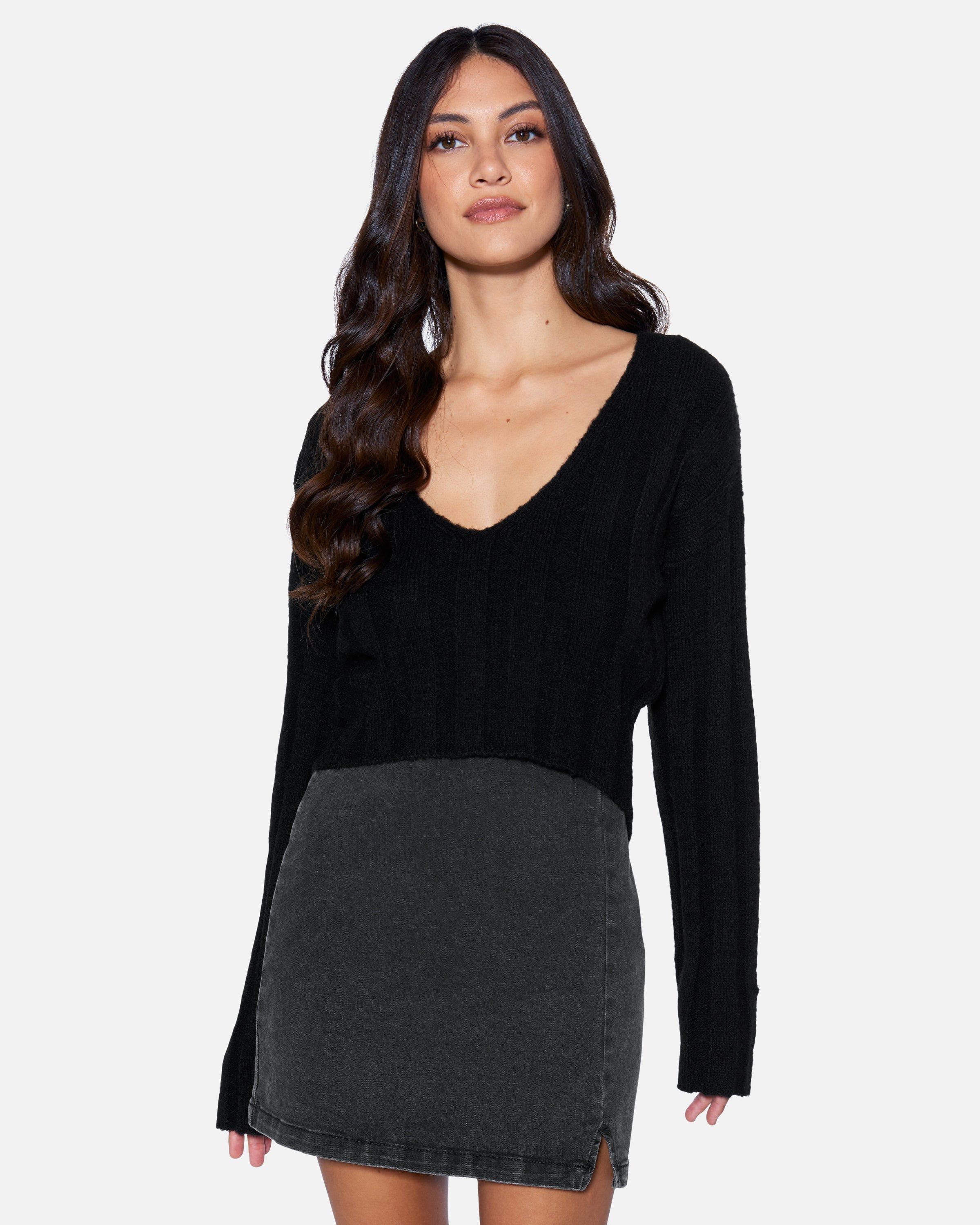 ESSENTIAL CROPPED LONG SLEEVE SWEATER sold by Hurley