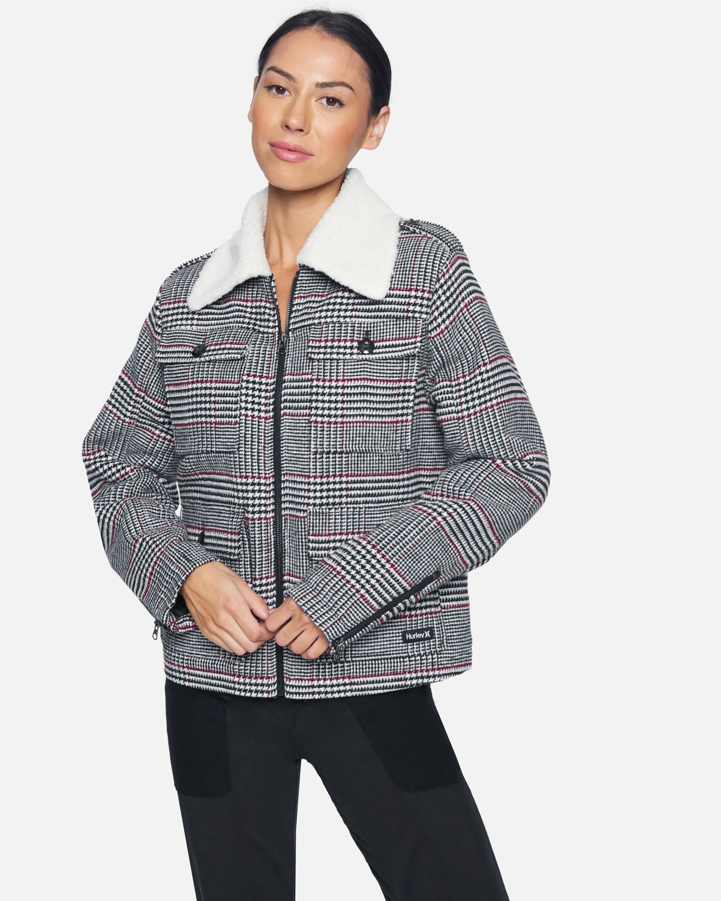 Plaid Jacket With Sherpa Collar sold by Hurley