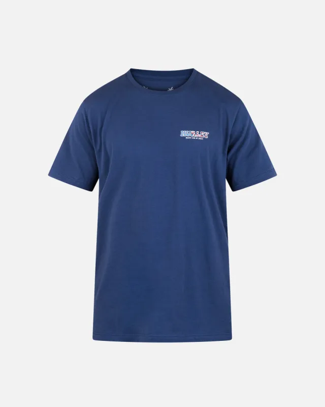 Everyday Shred White And Blue Short Sleeve Shirt sold by Hurley