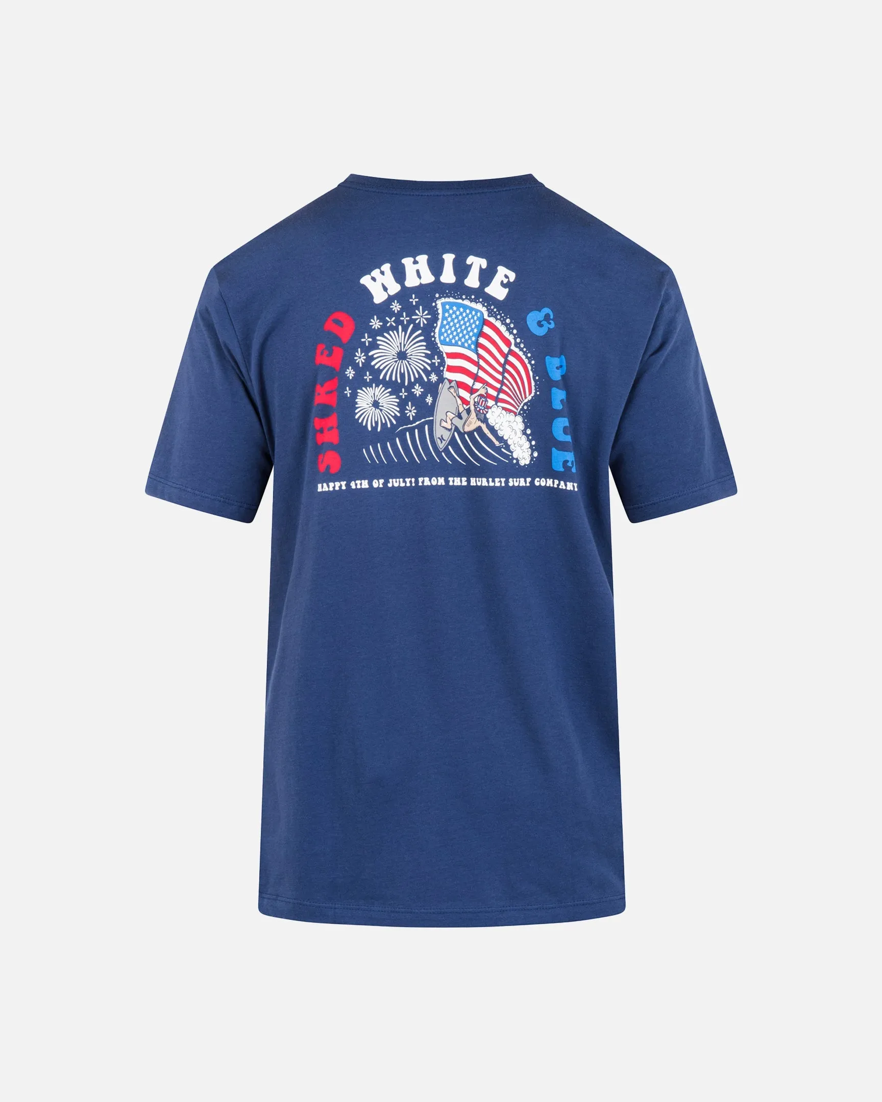 Everyday Shred White And Blue Short Sleeve Shirt sold by Hurley product image thumbnail 2