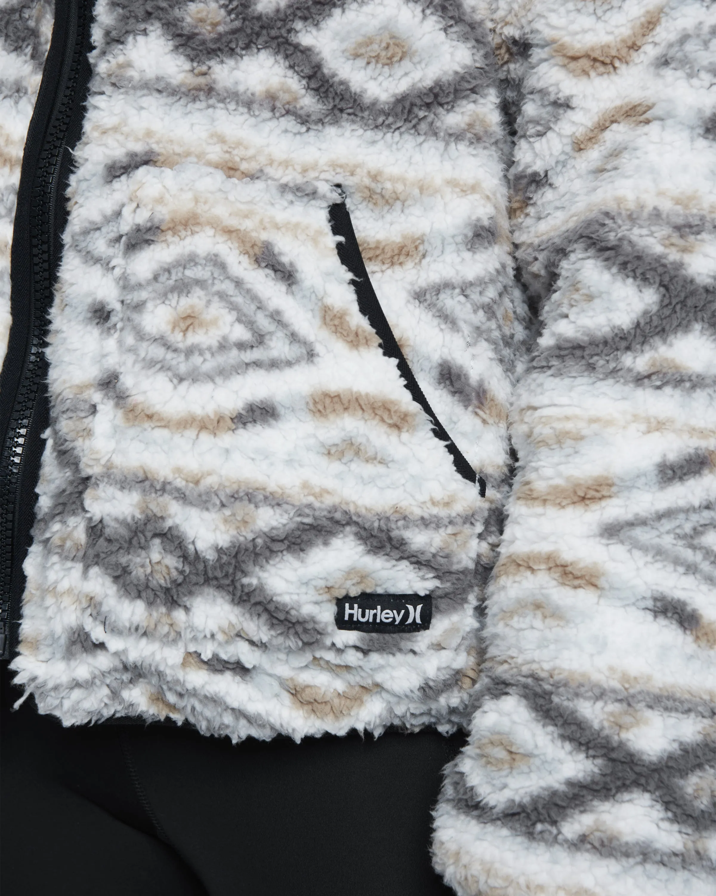 Printed Full Zip Sherpa Jacket sold by Hurley product image thumbnail 5