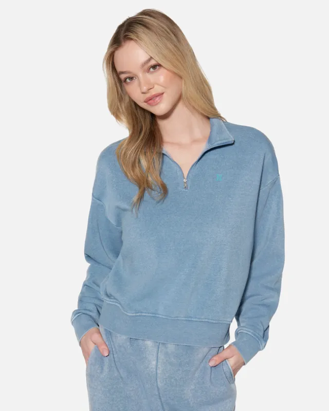 Essential Burnout Fleece Half Zip Sweatshirt sold by Hurley