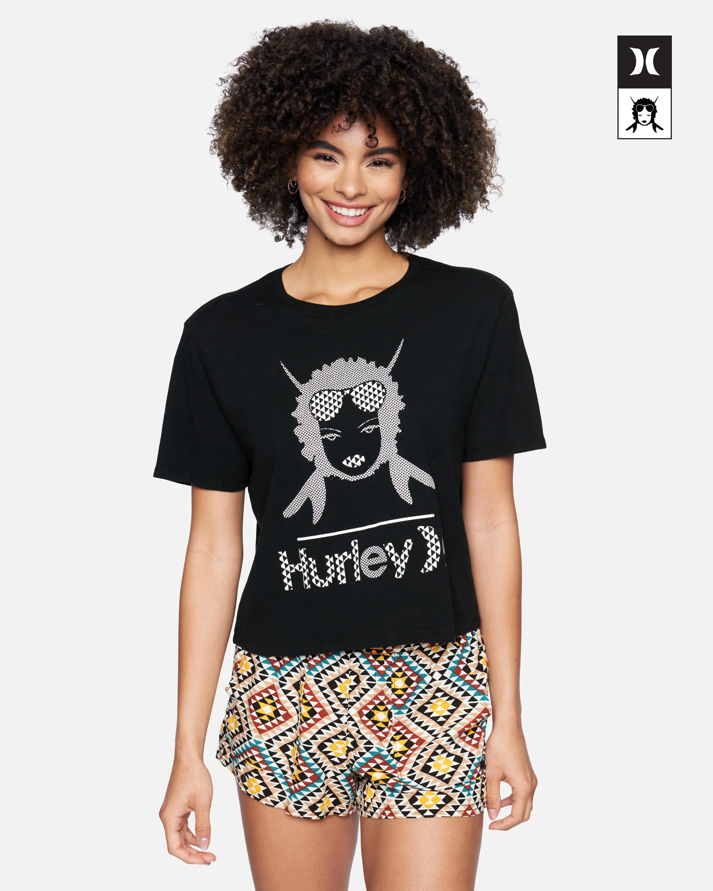 Hurley X Black Girls Surf Cropped Crew Short Sleeve T-Shirt sold by Hurley