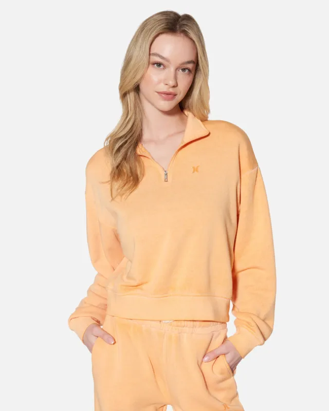 Essential Burnout Fleece Half Zip Sweatshirt sold by Hurley