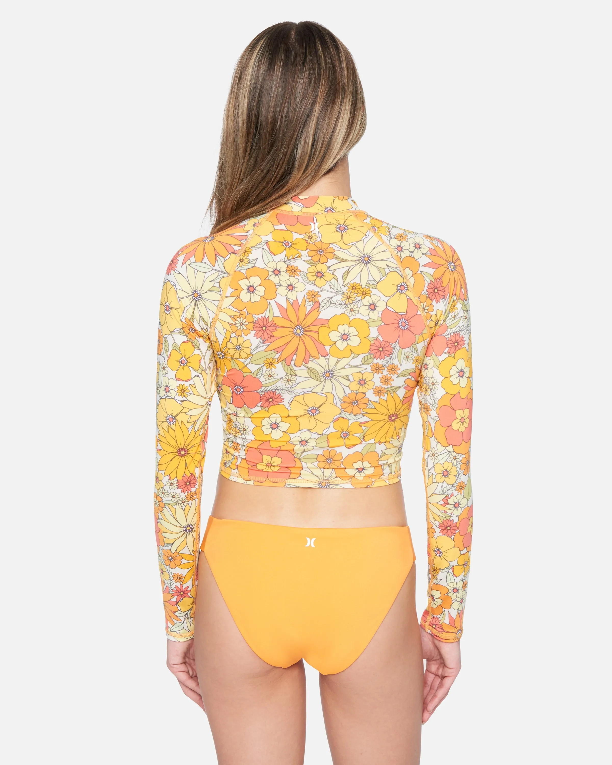 Hurley X Moore Aloha Bloomin Groove Cropped Cross Yoke Long Sleeve Rashguard sold by Hurley product image thumbnail 3