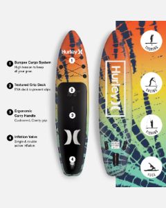 Hurley One and Only 10'6" Inflatable Stand up Paddle Board sold by Hurley